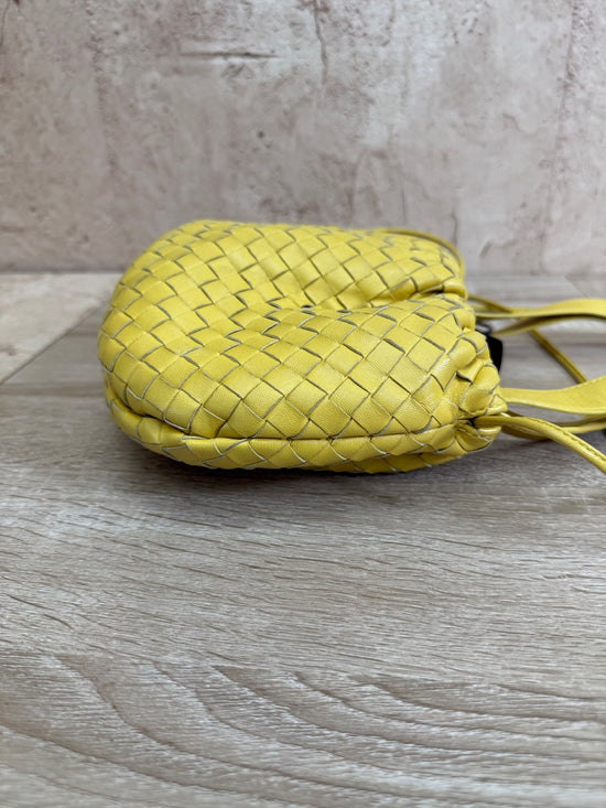 Bottega Veneta Yellow Intrecciato Leather Small Bulb Bag