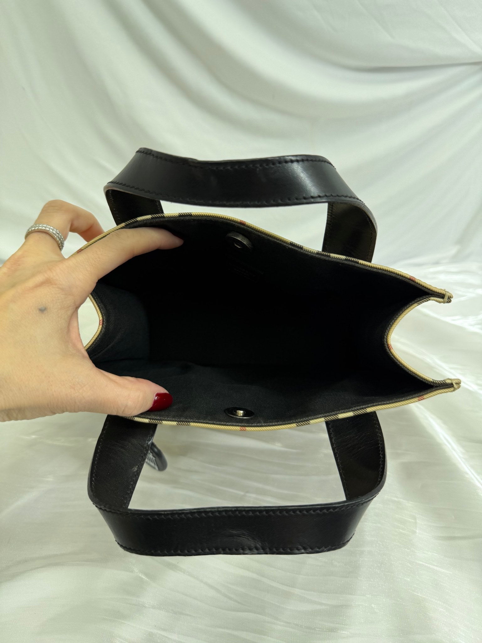 Burberry Beige Nova Check Tote Bag