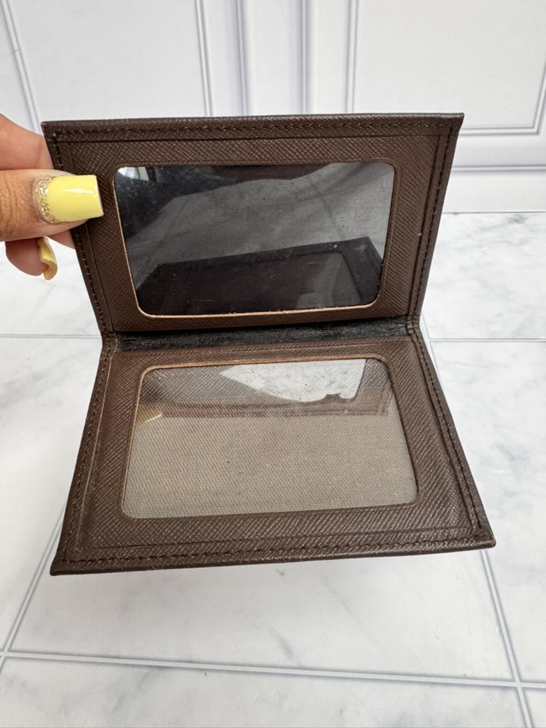 Burberry Brown Nova Check Canvas Card Case