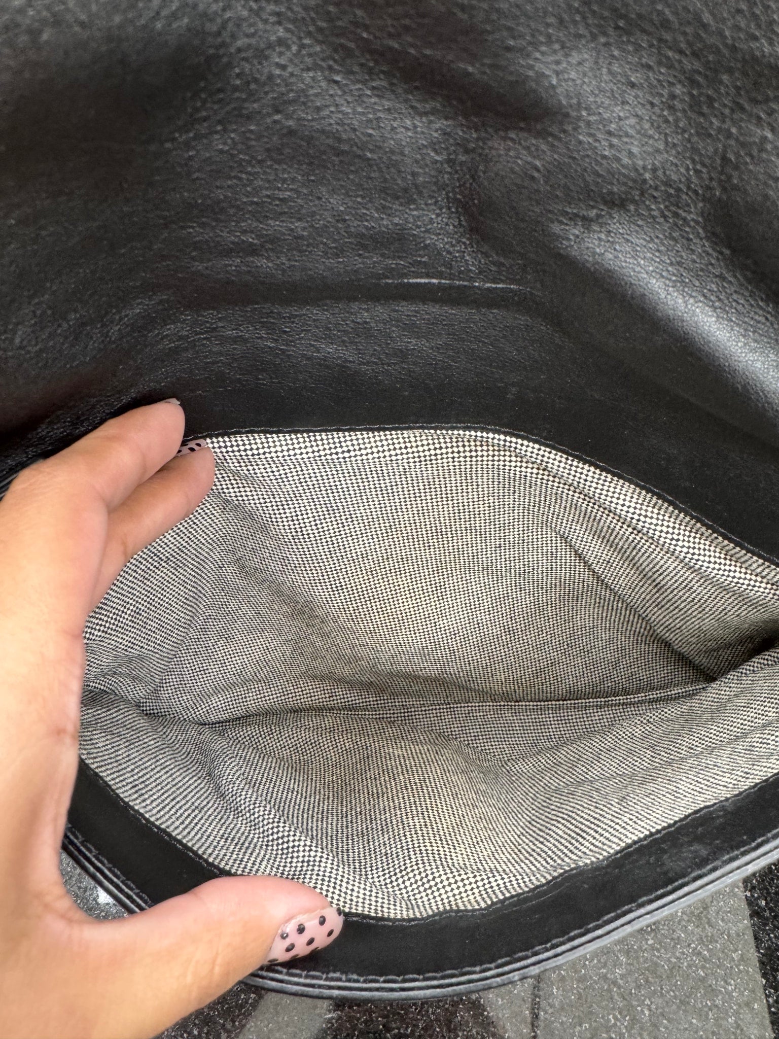 MCM Black Leather Studded Crossbody Bag
