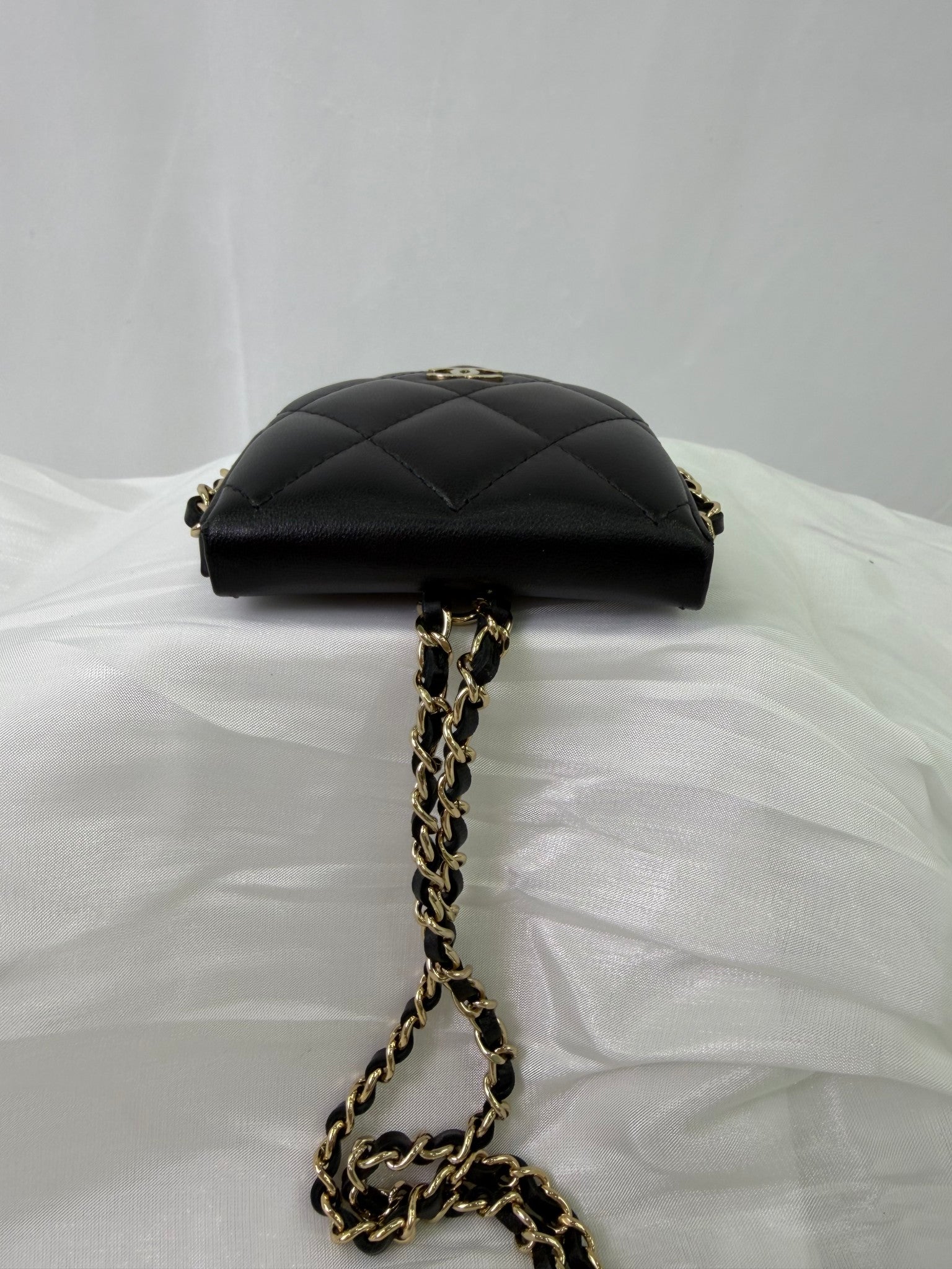 Chanel Black Lambskin Mini Coco Mail Flap Bag