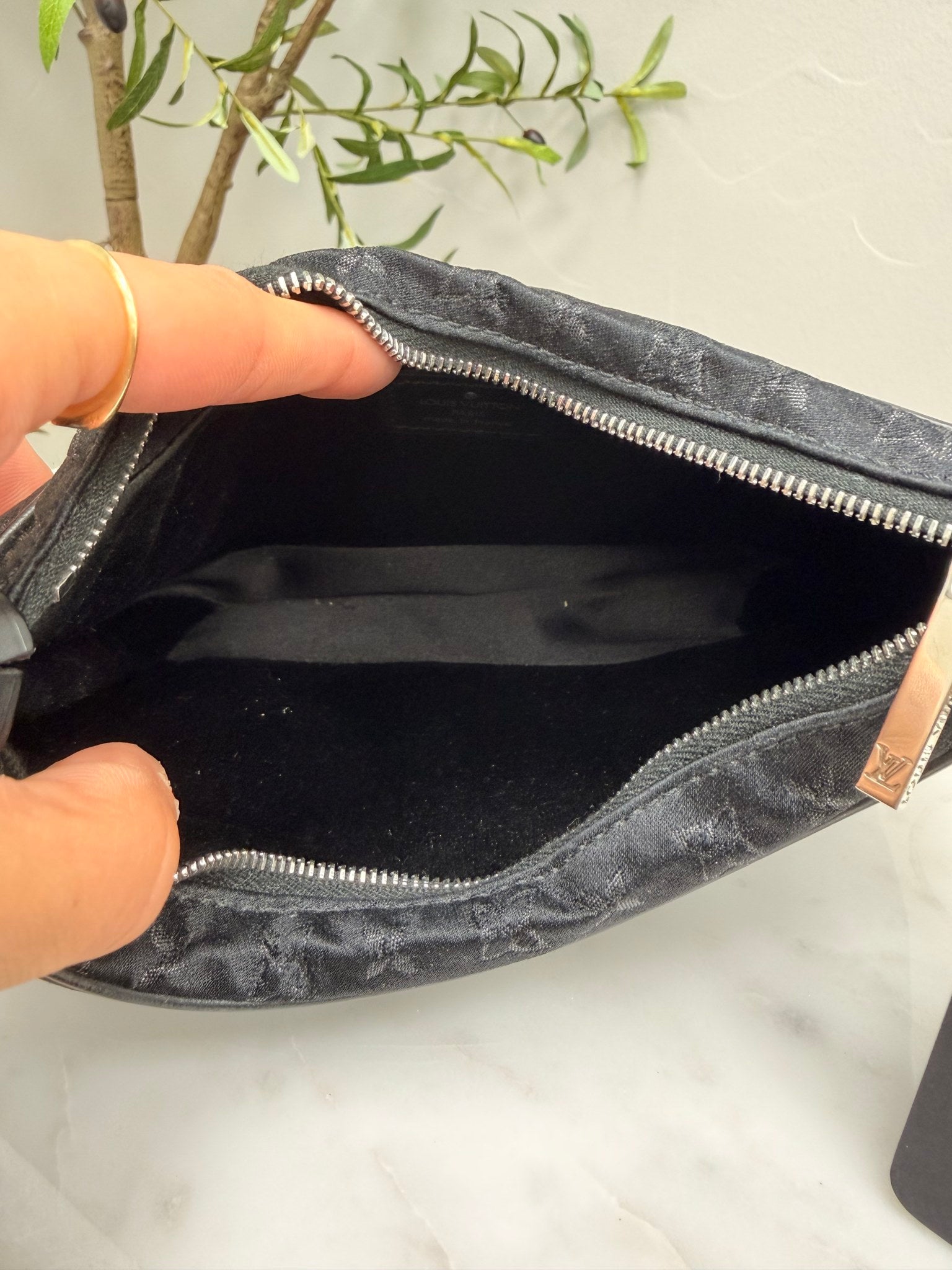 Louis Vuitton Black Satin Mini Boulounge Shoulder Bag