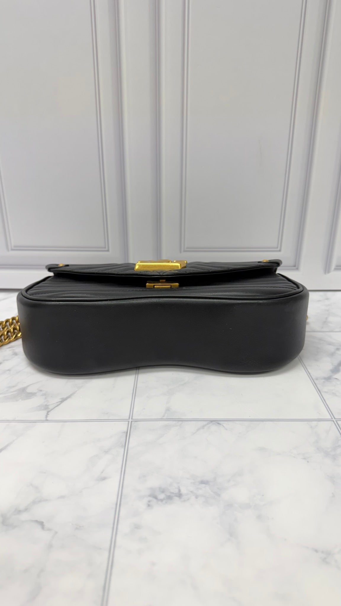 Louis Vuitton Black Quilted Leather New Wave Chain Bag 
