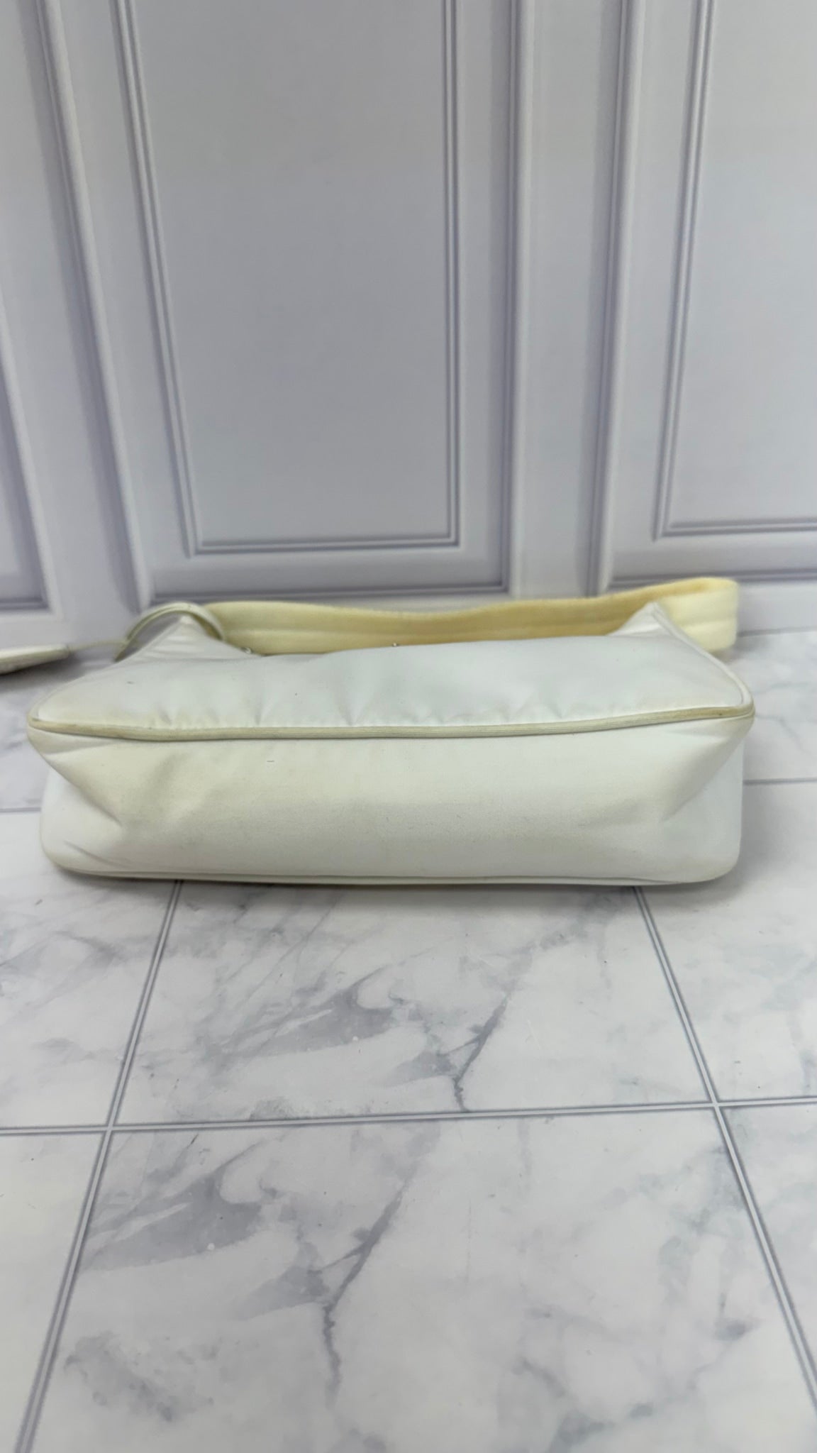 Prada White Nylon Re Edition 2000 Shoulder Bag 