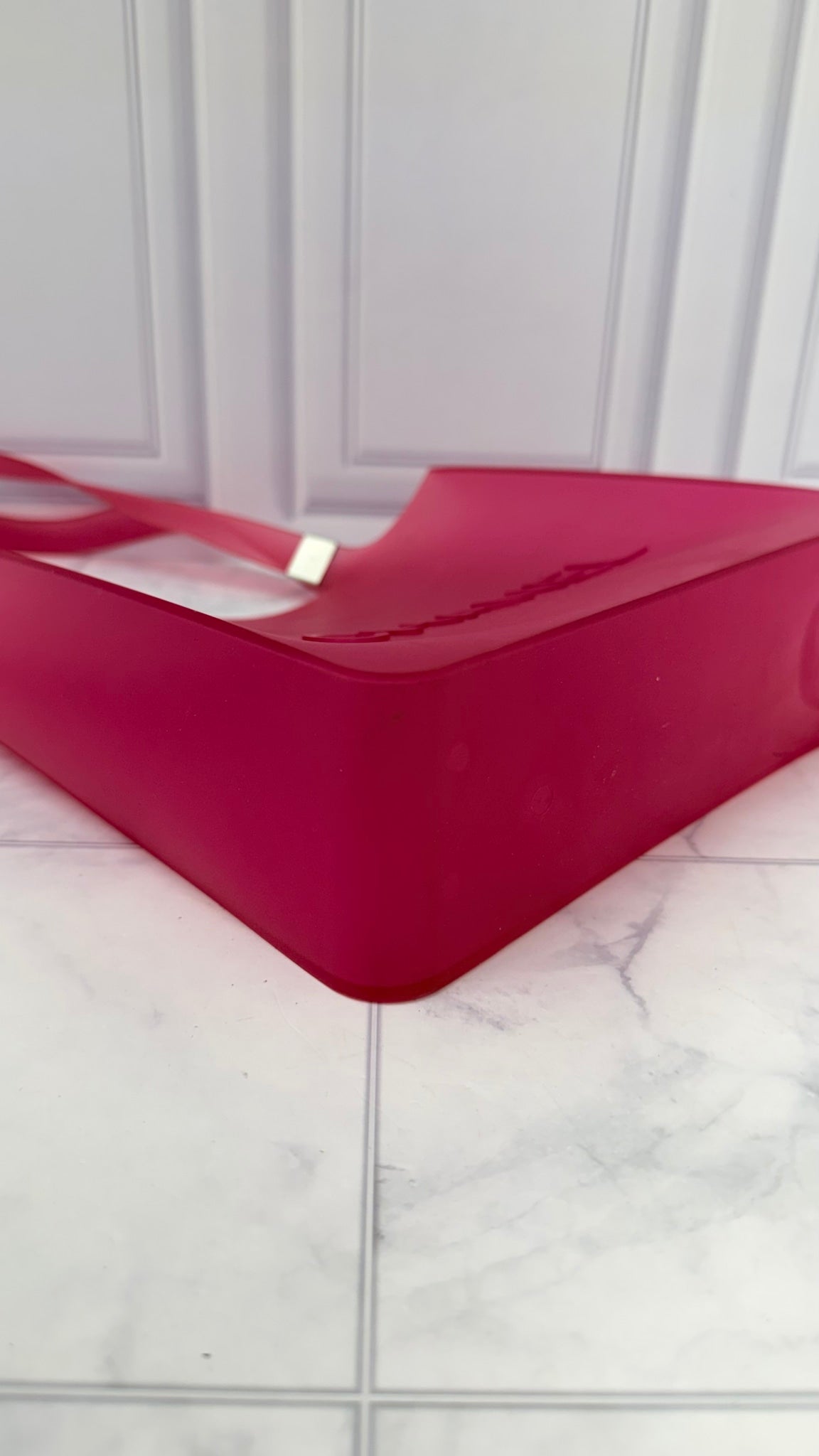 Chanel Pink Translucent Jelly Logo Shoulder Bag 