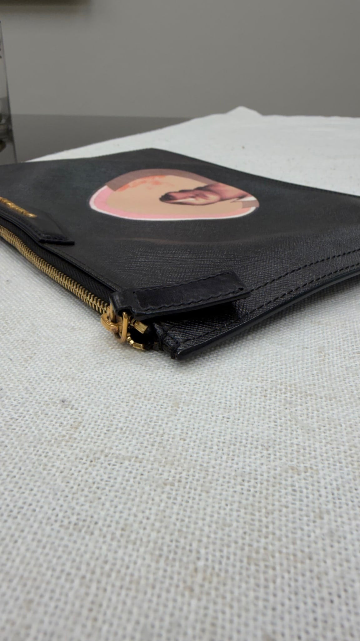 Givenchy Black Grained Leather Madonna Small Antigona Pouch