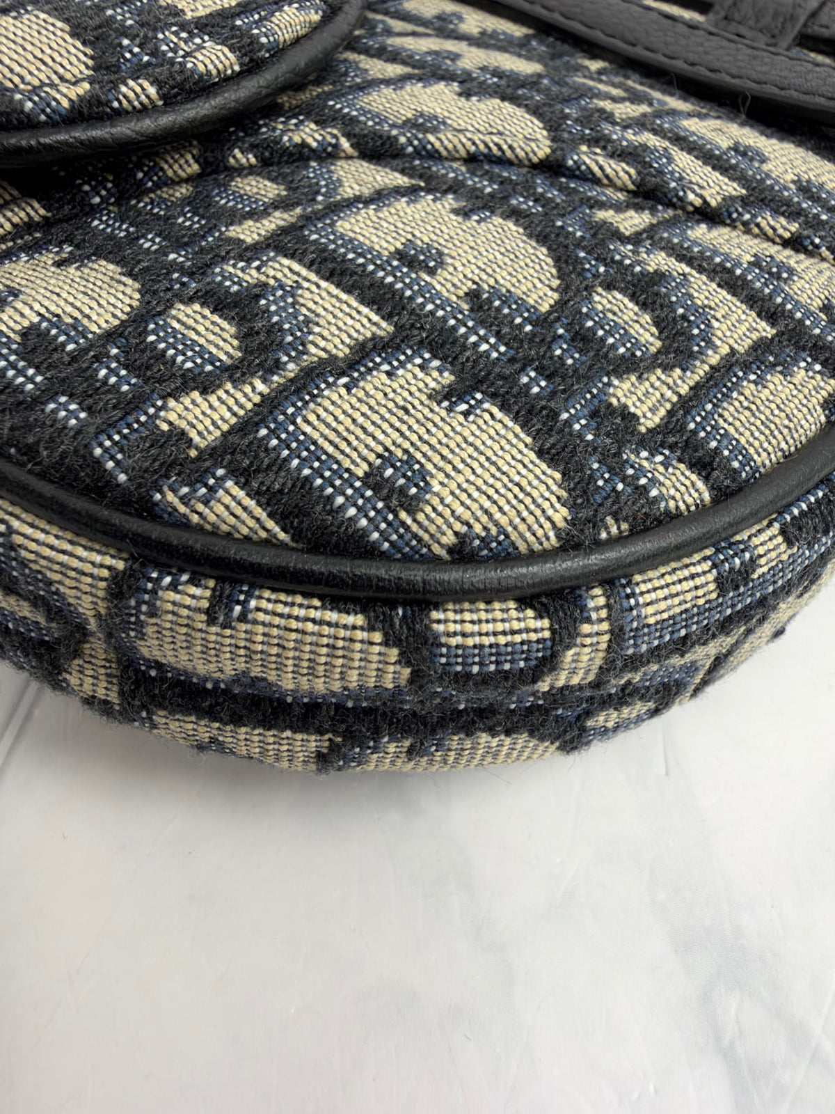 Christian Dior Navy Trotter Canvas Dior Saddle Messenger Pouch