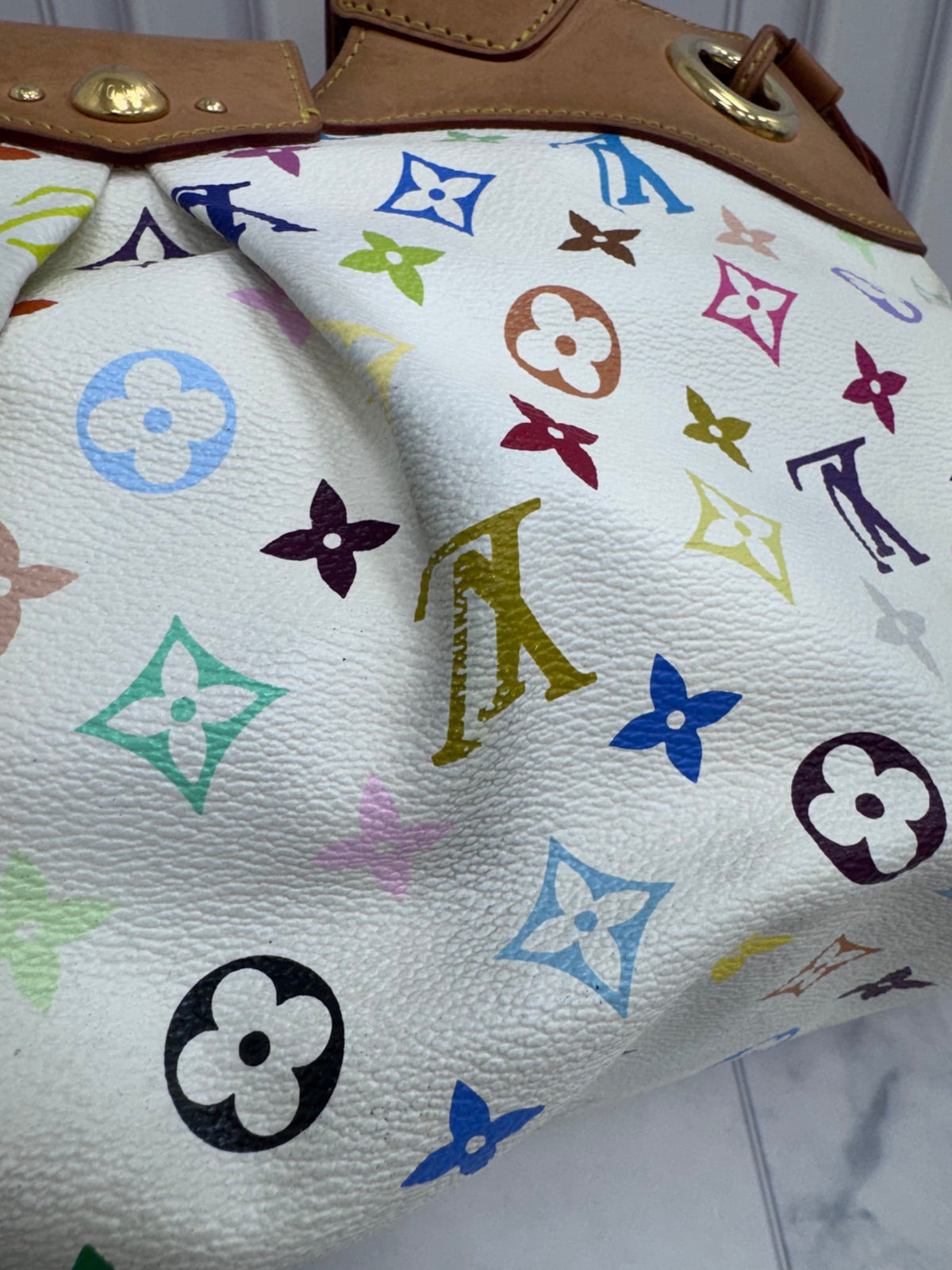 Louis Vuitton White Multicolor Monogram Ursula Bag