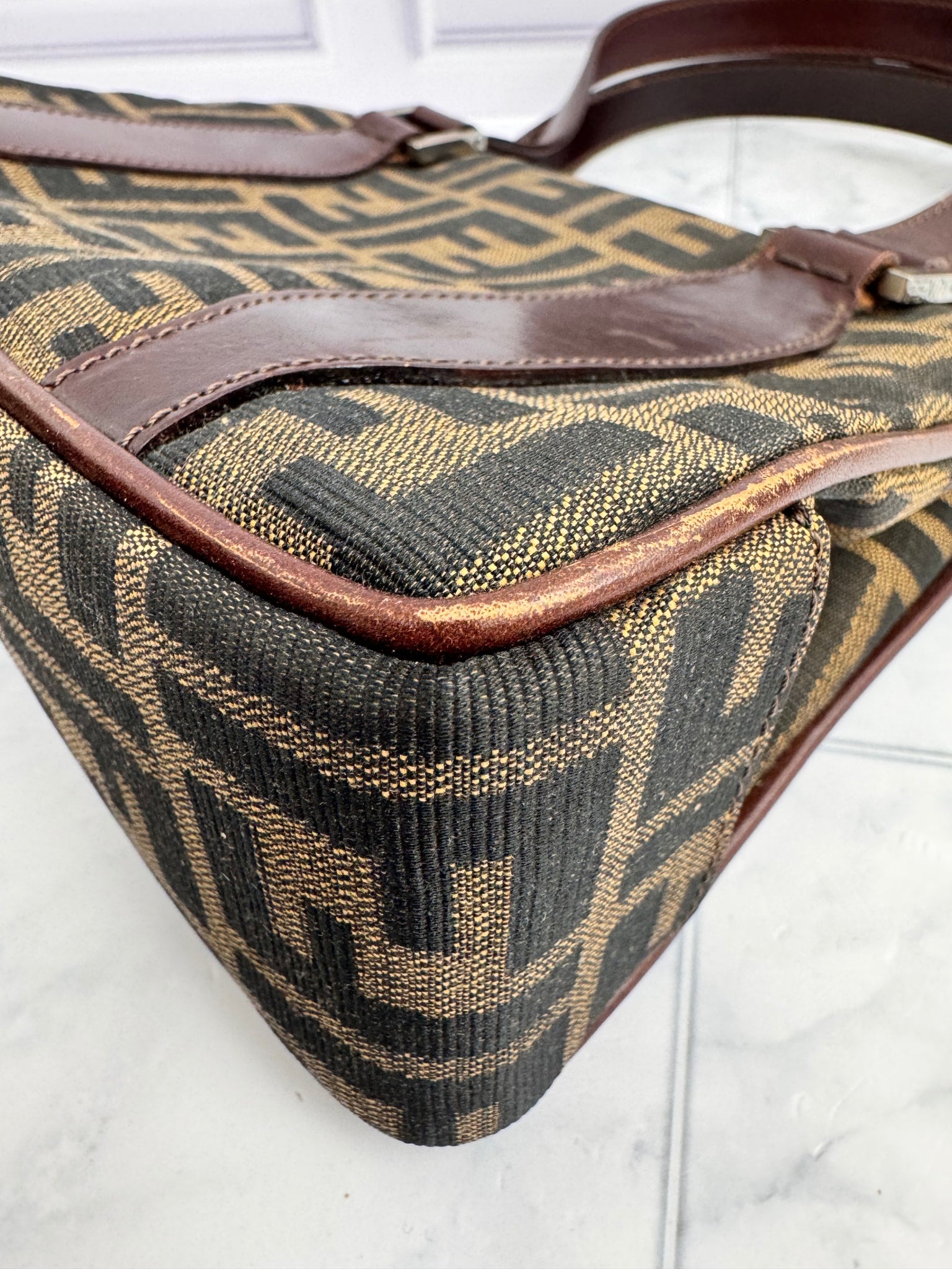 Fendi Brown Zucca Canvas Handbag