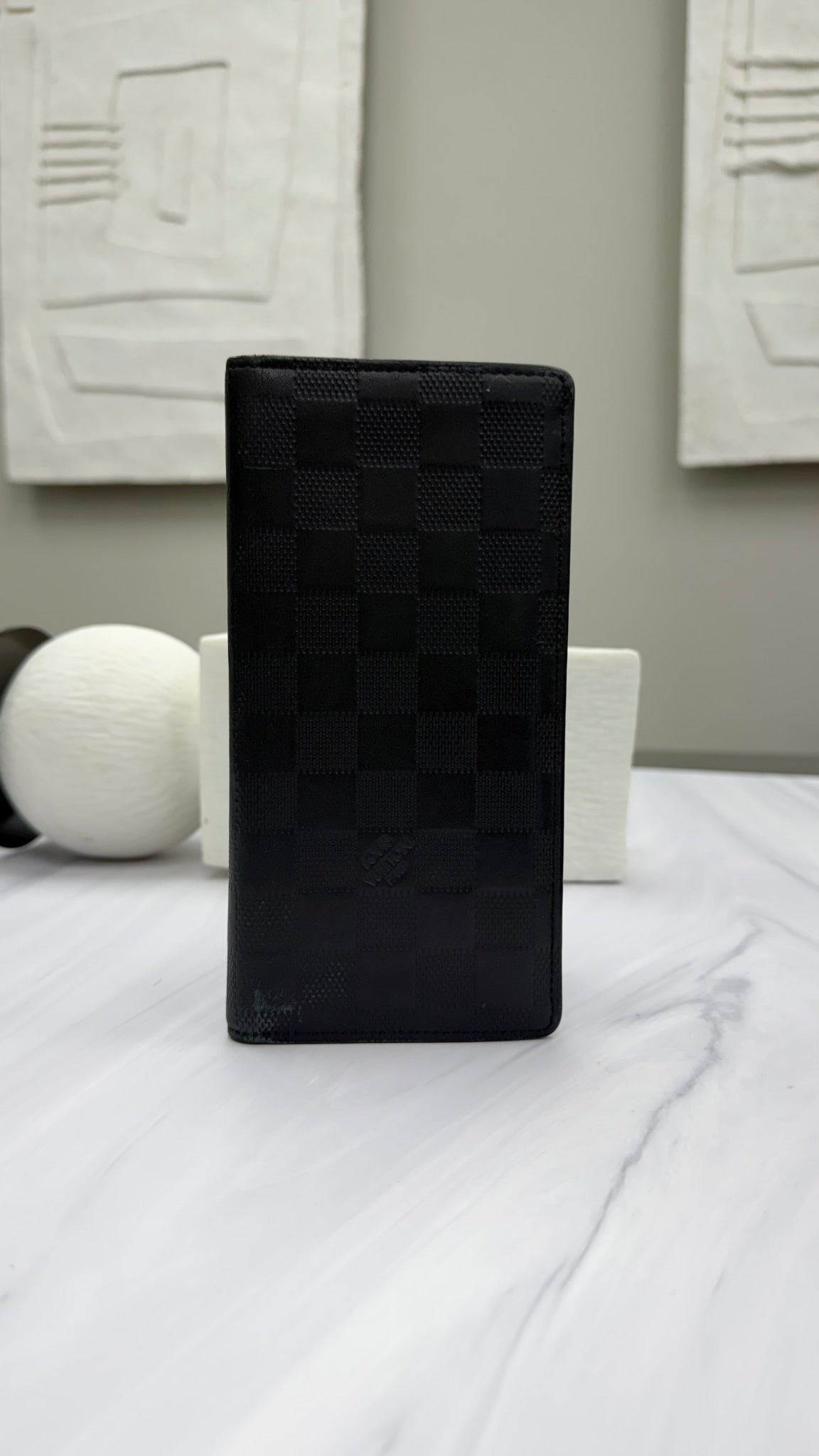 Louis Vuitton Black Damier Infini Brazza Wallet