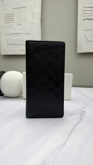 Louis Vuitton Black Damier Infini Brazza Wallet