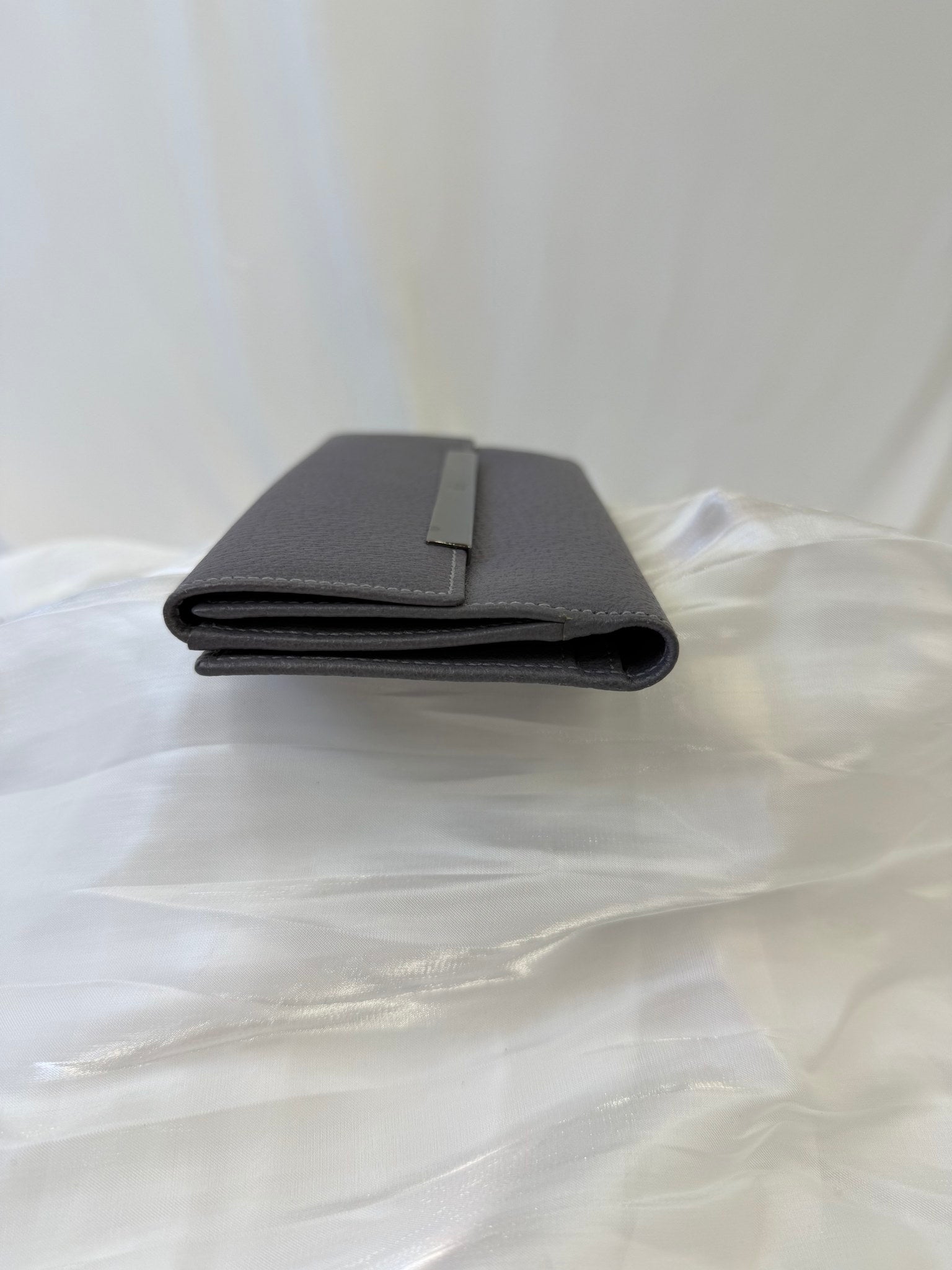 Gucci Lavender Leather Long Snap Wallet