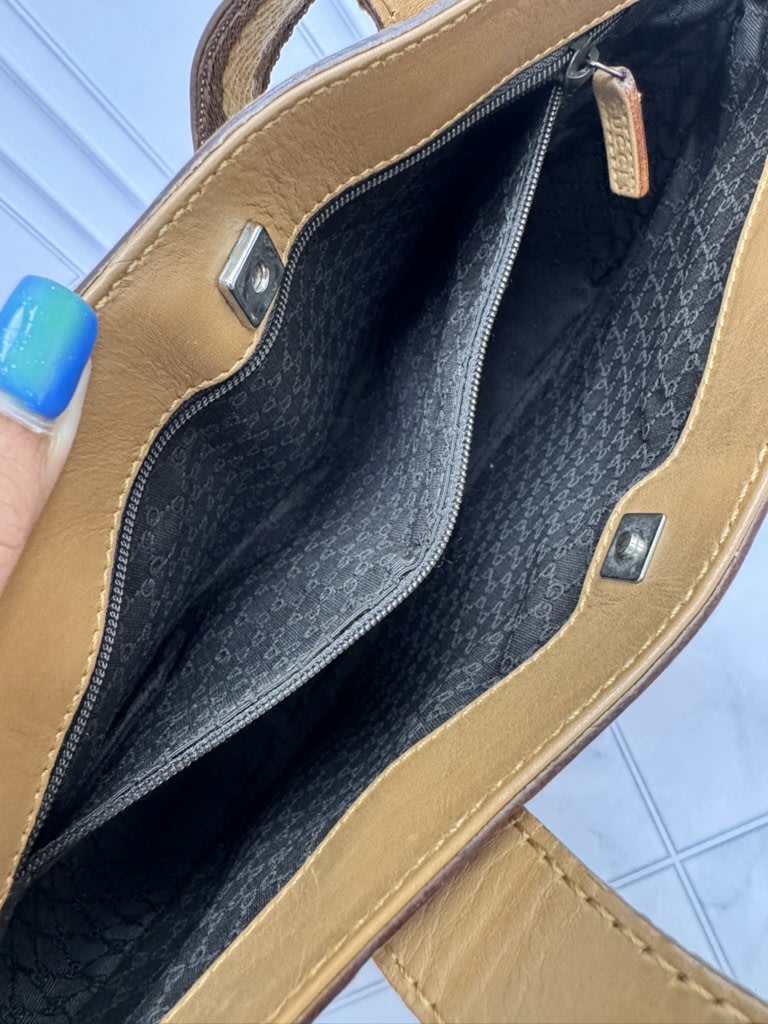 Gucci Brown Leather Tote Bag