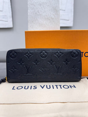 Louis Vuitton Black Monogram Empreinte Long Zippy Wallet