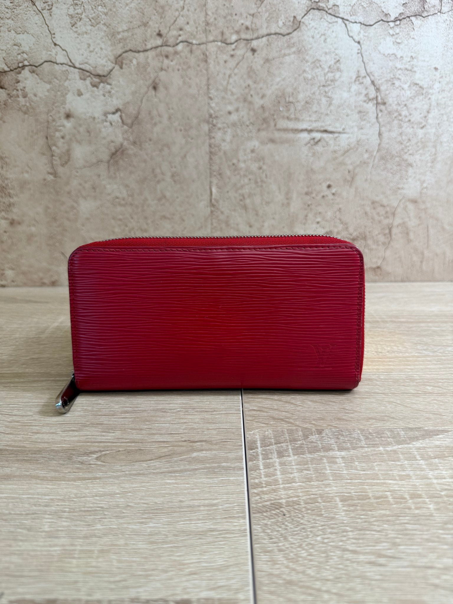 Louis Vuitton Red Epi Zippy Long Wallet 