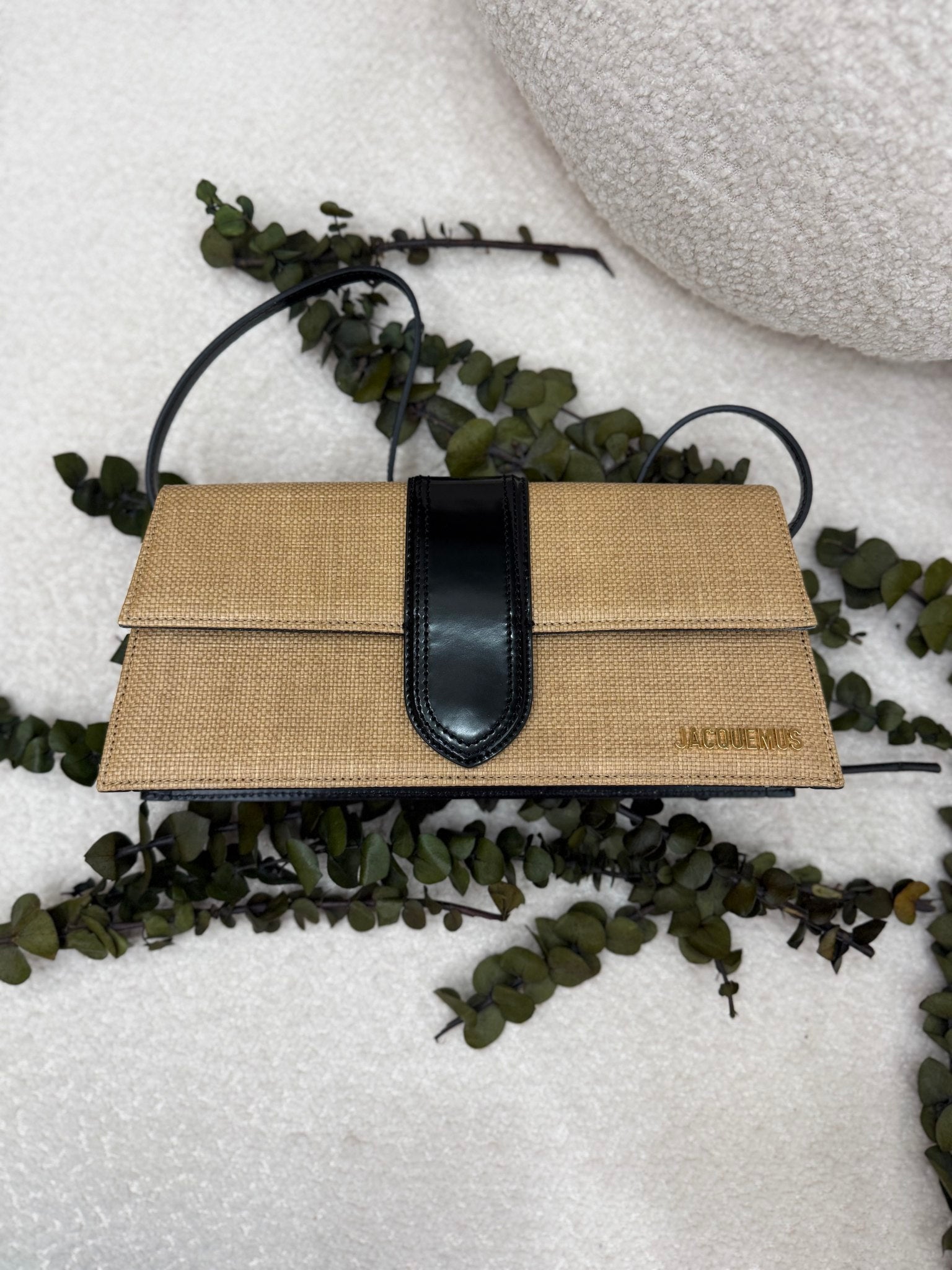 LIKE NEW- Jacquemus Raffia Le Grand Bambino Shoulder Bag