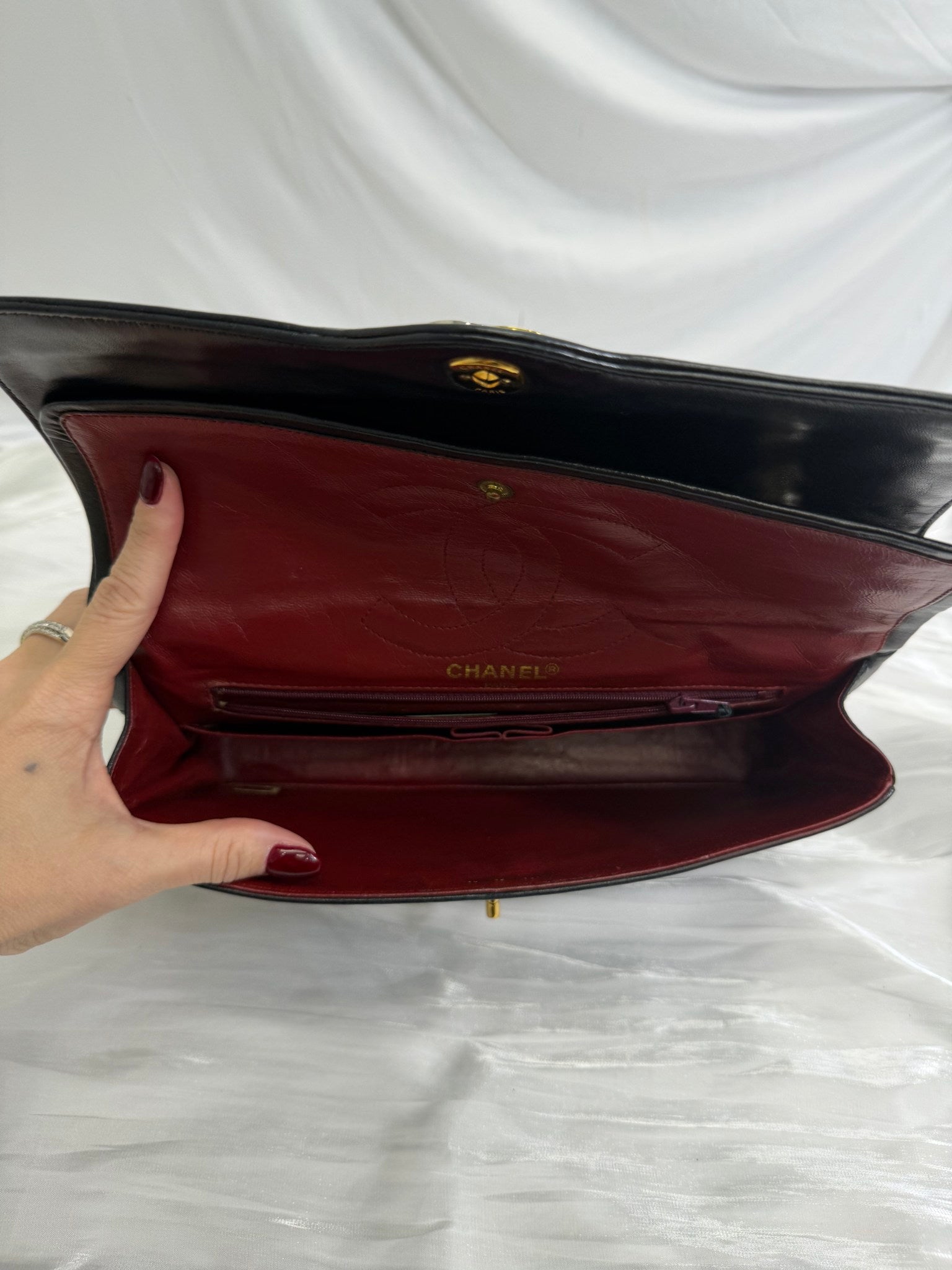 Chanel Black Quilted Calfskin Classic Double Flap Bag