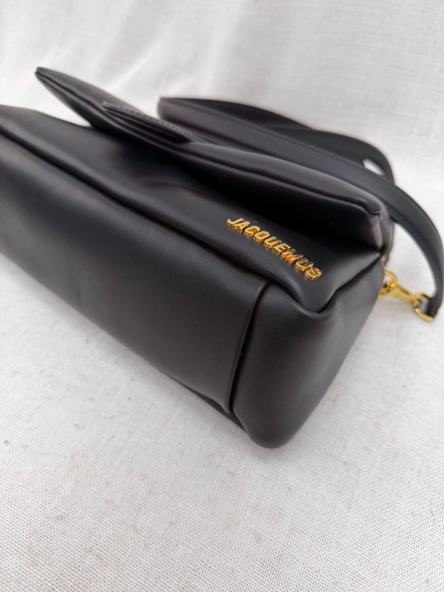 LIKE NEW - Jacquemes Black Leather Le Bambimou 2Way Bag