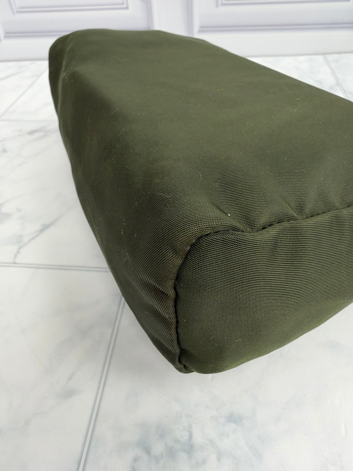 Prada Green Nylon Zippy Cosmetic Pouch