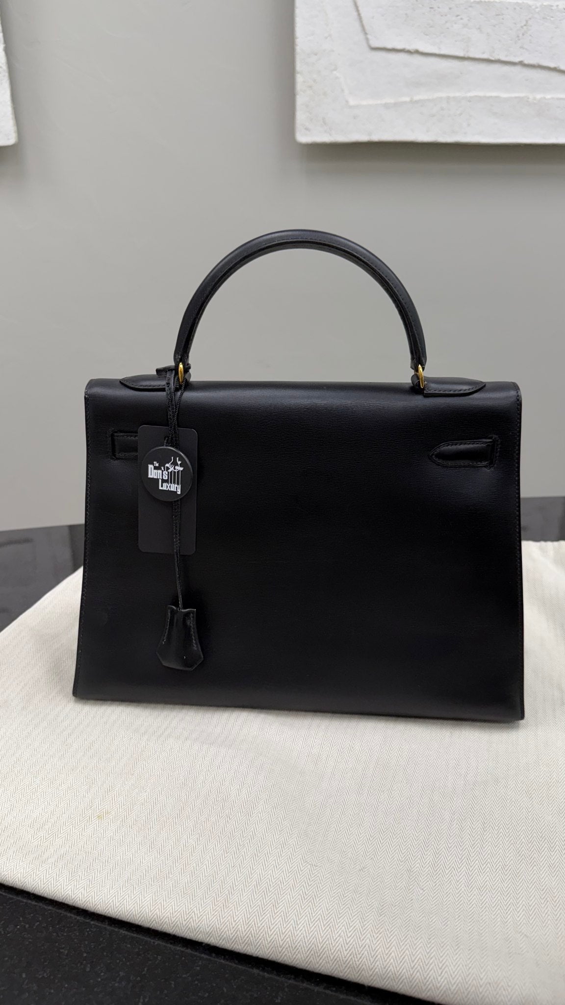 Hermes Black Box Calf Leather Kelly 32 