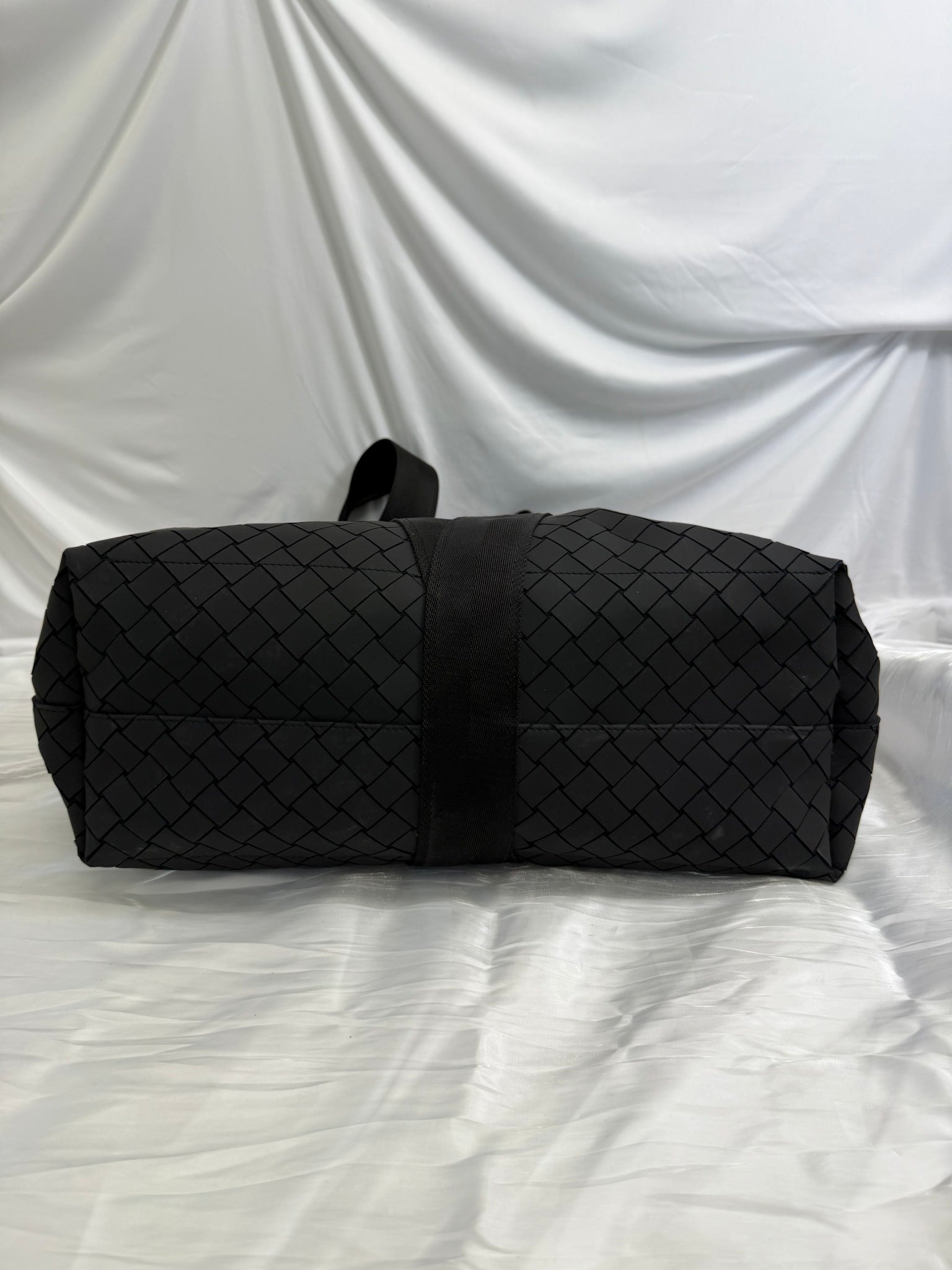 Bottega Veneta Black Rubber Tote Bag