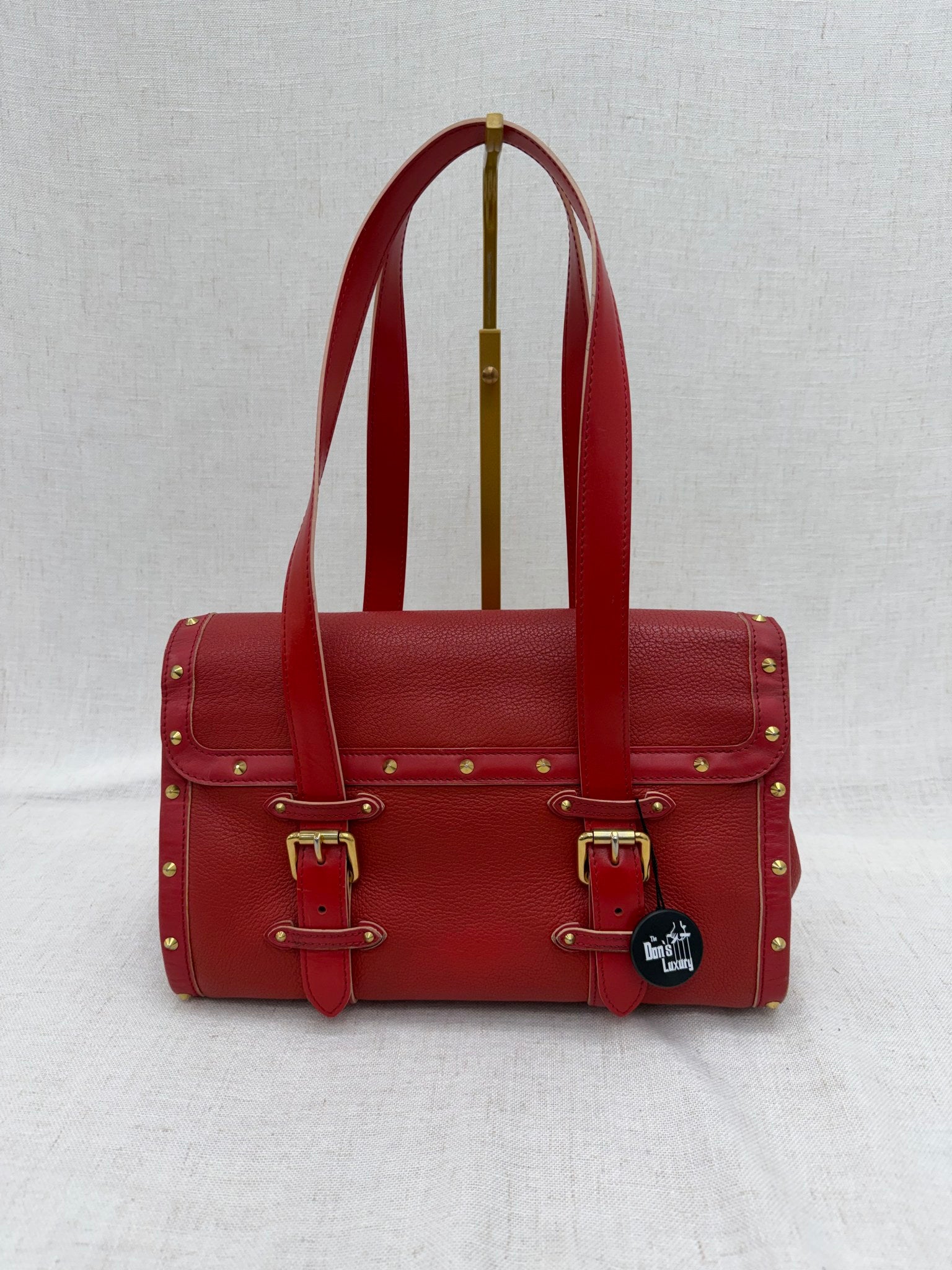 Louis Vuitton Red Leather Suhali L'Epanoui GM Shoulder Bag