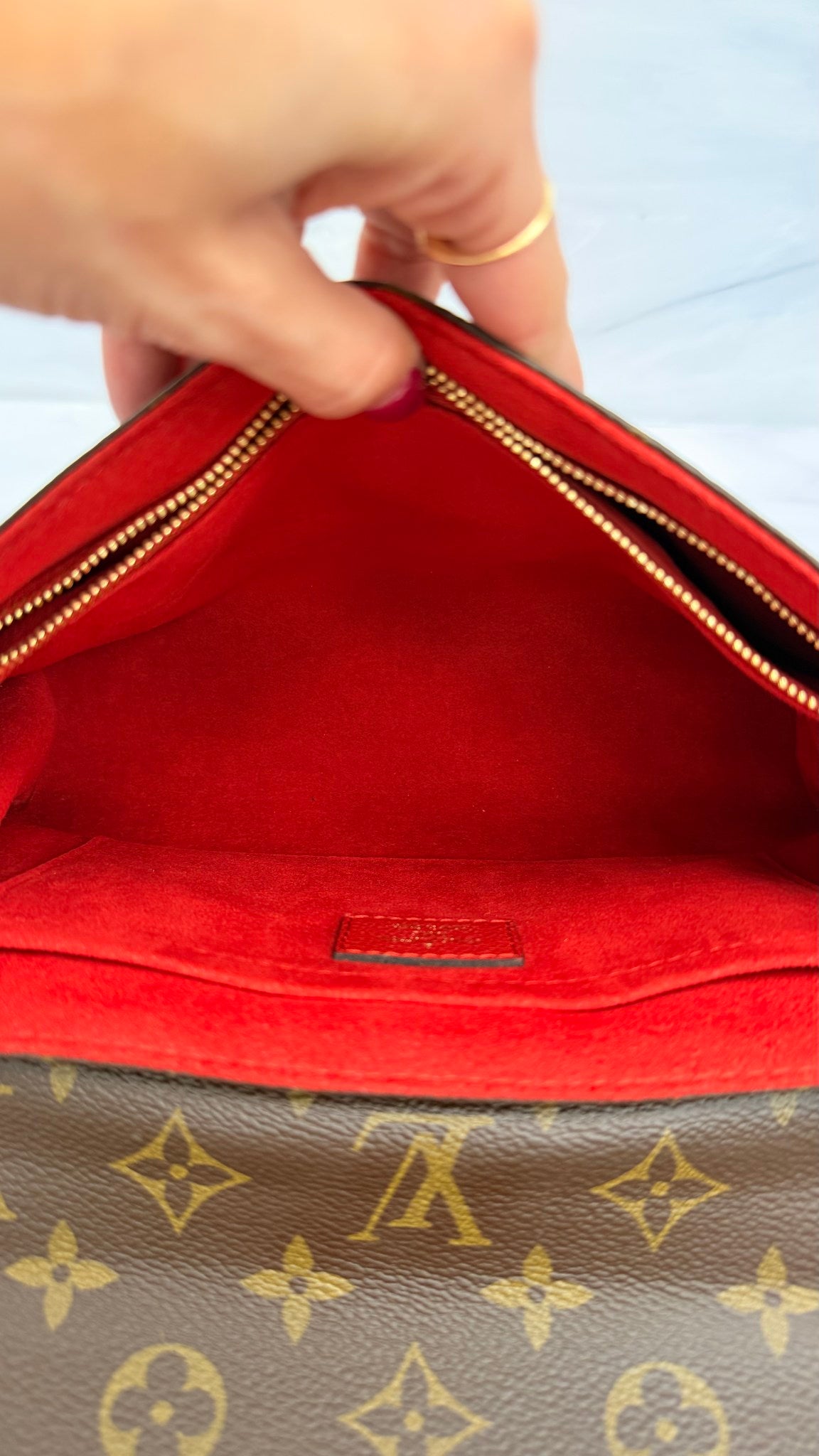 BRAND NEW - Louis Vuitton Monogram & Red Saint Placide Shoulder Bag