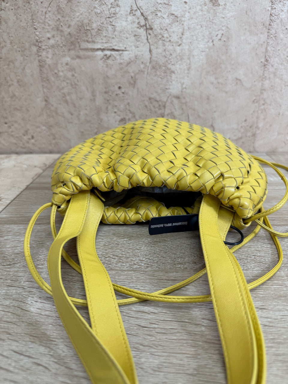 Bottega Veneta Yellow Intrecciato Leather Small Bulb Bag