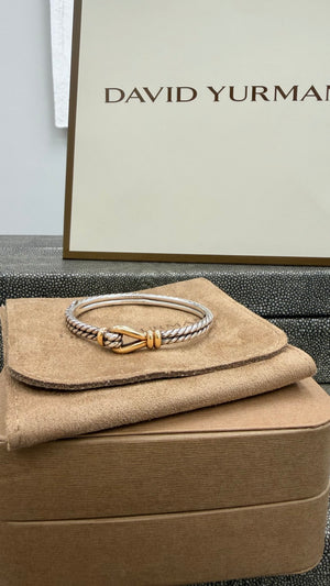 David Yurman Two-Tone Thoroughbred Loop Bangle Bracelet