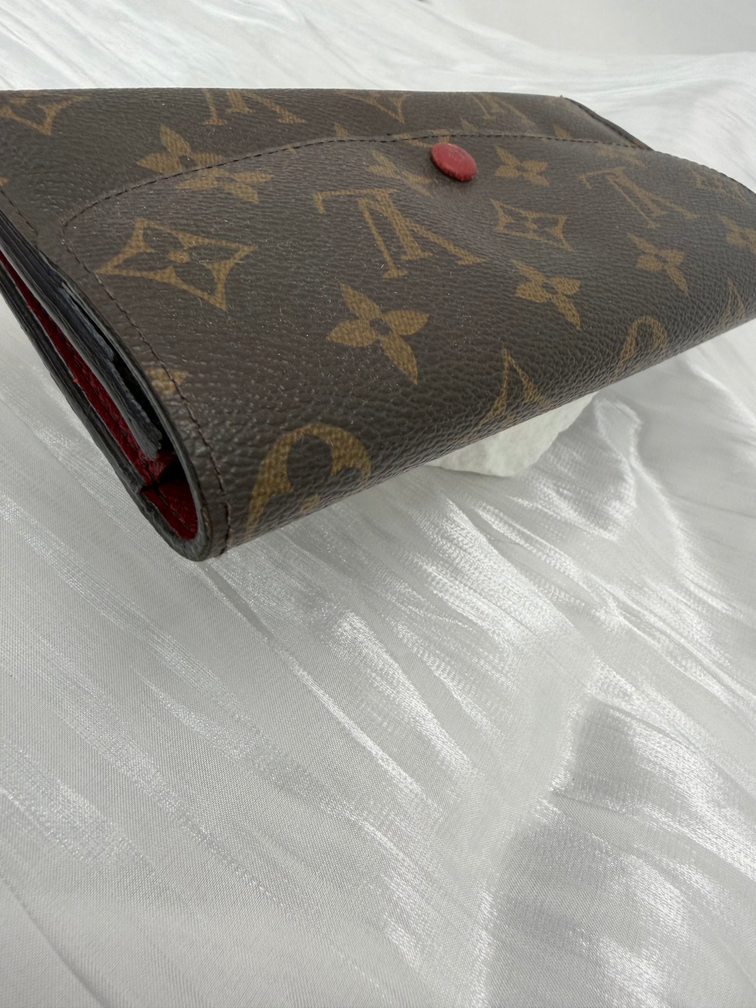 Louis Vuitton Monogram & Red Emilie Wallet