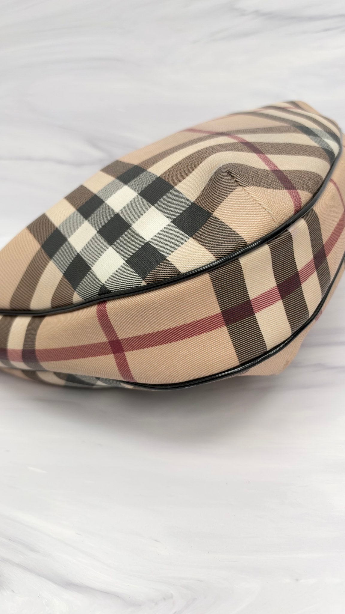 Burberry Beige Coated Canvas Supernova Shoulder Bag