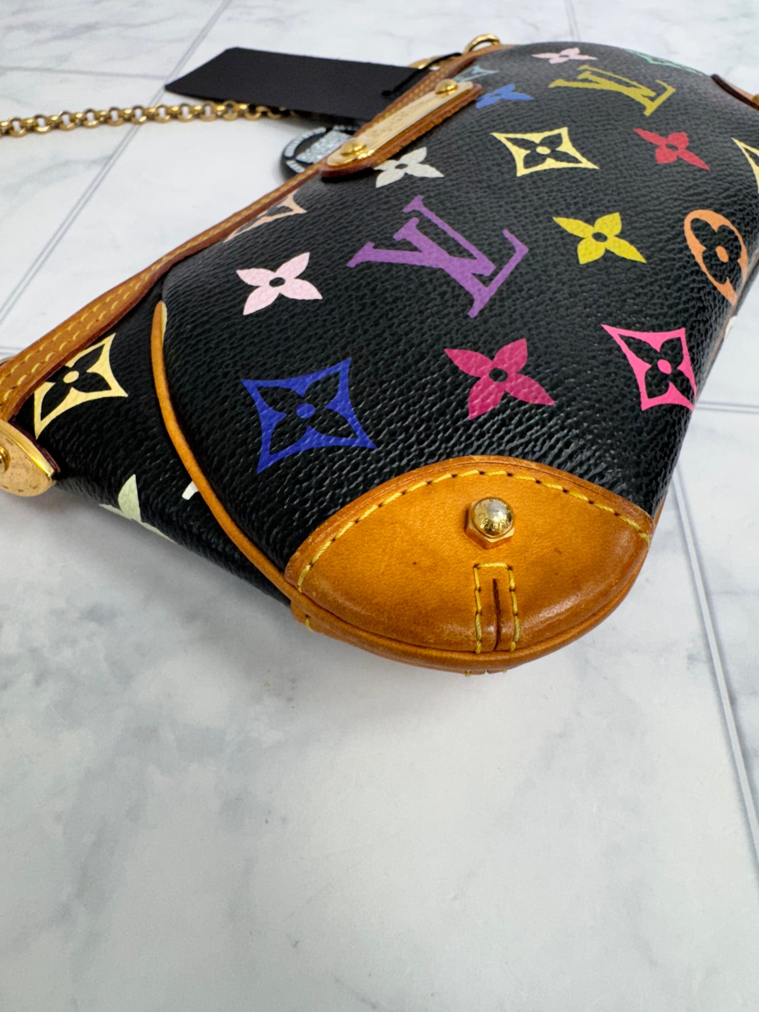 Louis Vuitton Black Monogram Multicolor Pochette Milla MM