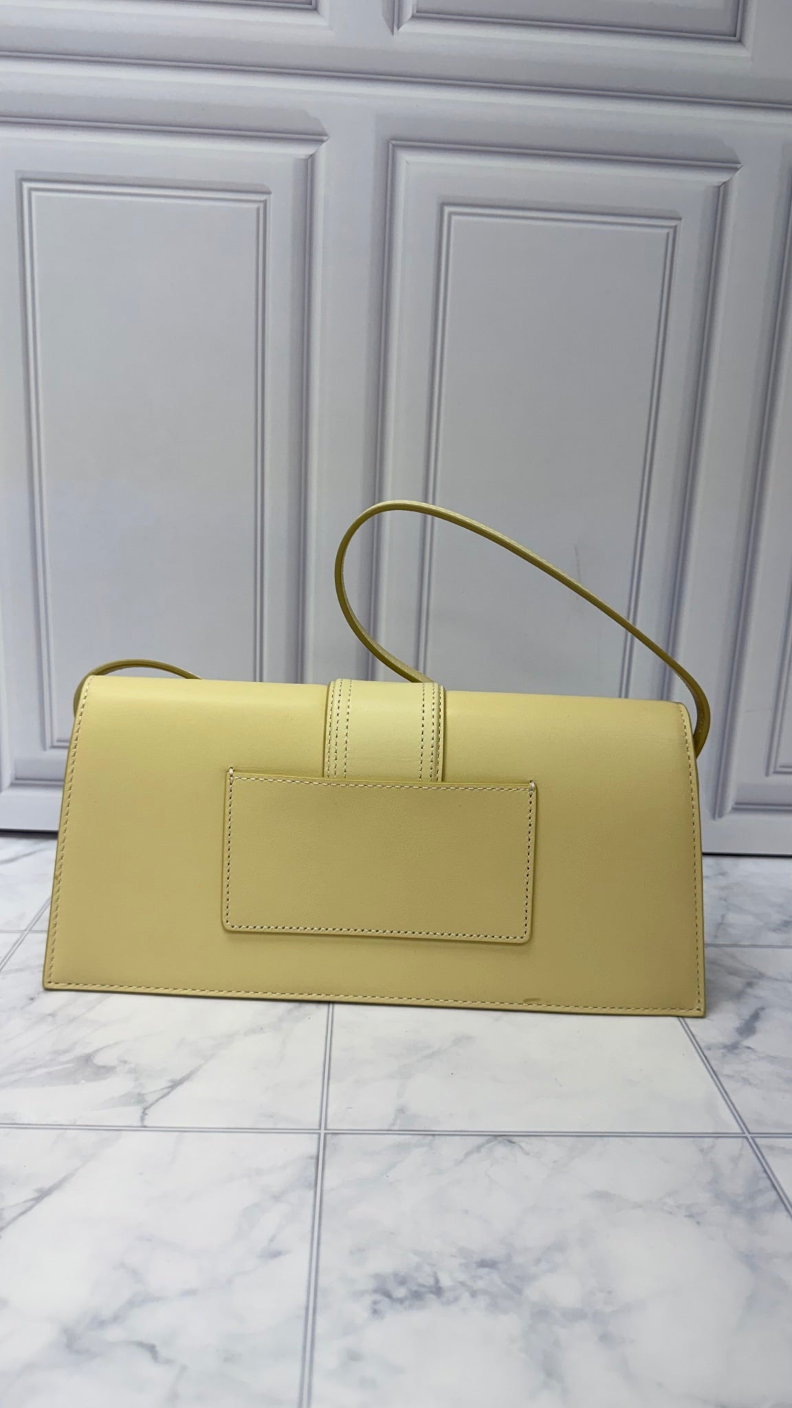 BRAND NEW - Jacquemus Beige Leather Le Bambino Long Shoulder Bag