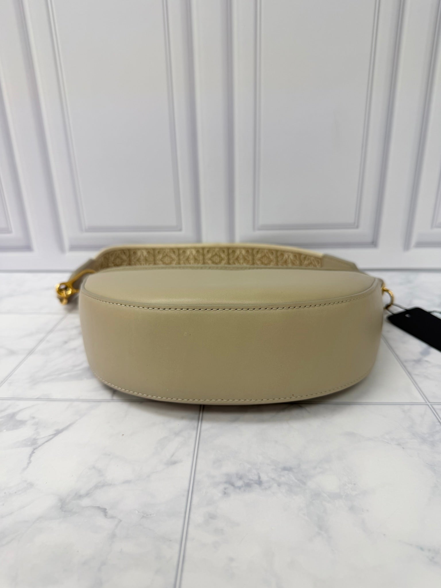 Loewe Beige Leather Small Luna Shoulder Bag 