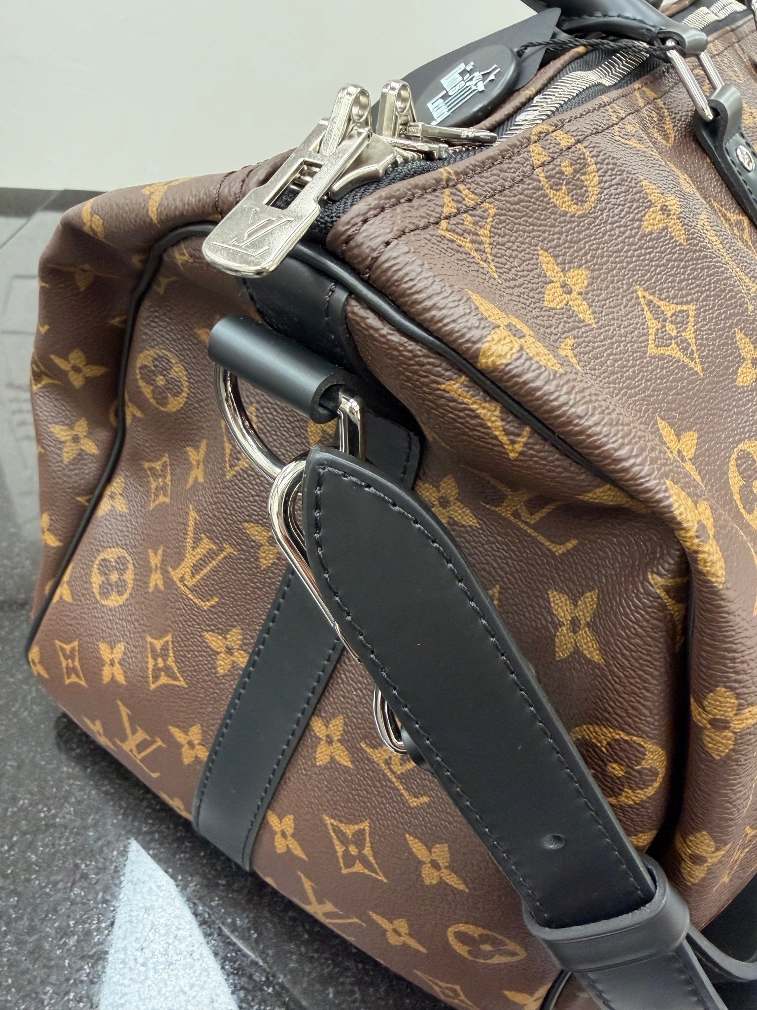 Louis Vuitton Monogram Macassar Keepall 45 Bandouliere 