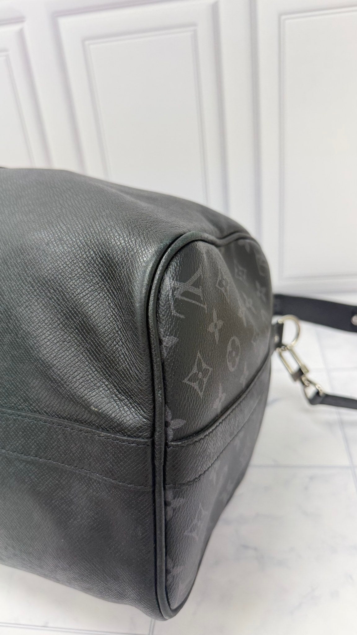 Louis Vuitton Black Monogram Eclipse Keepall 50 Bandoulier 