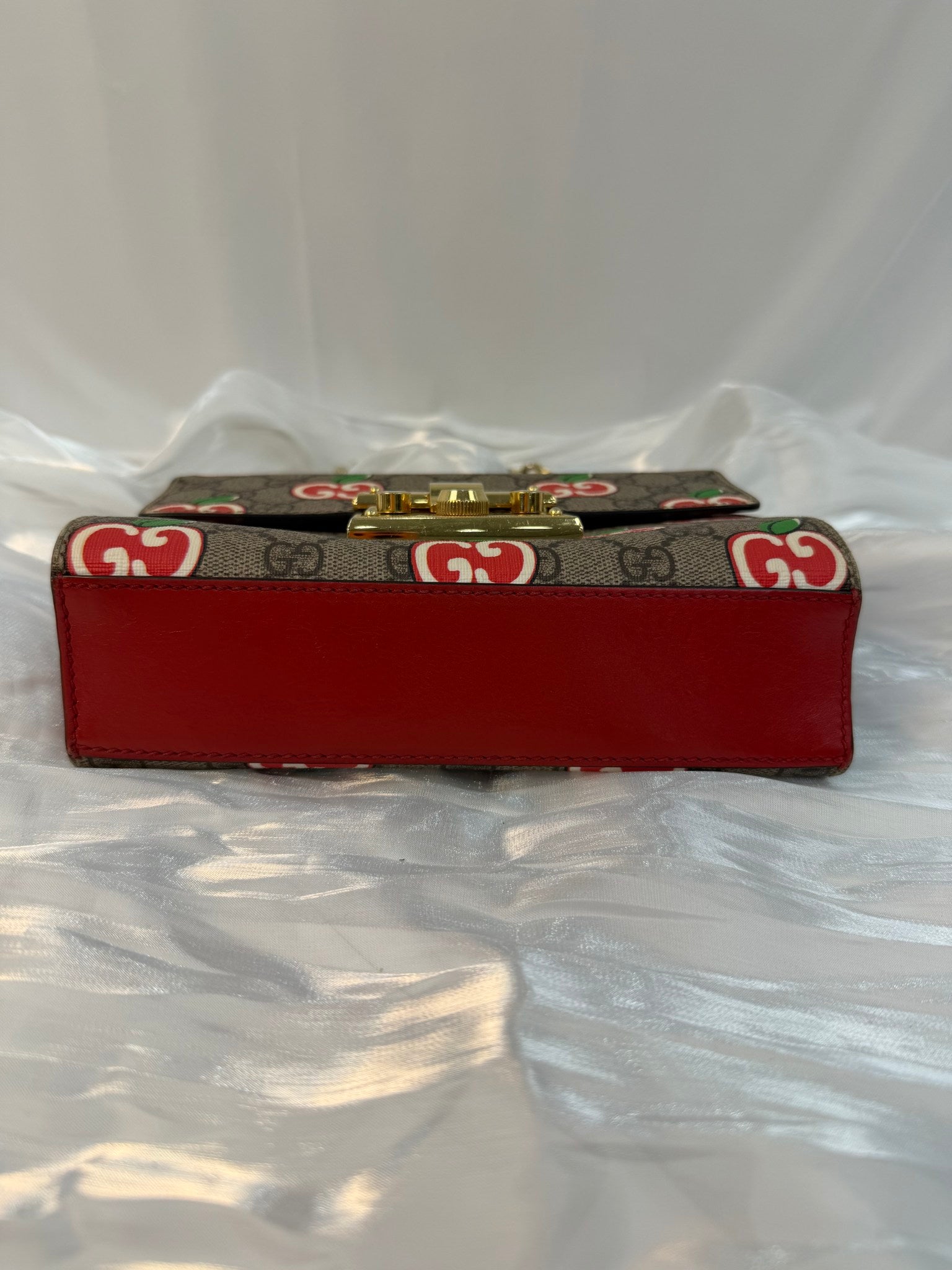 Gucci GG Coated Canvas Apple Padlock Bag