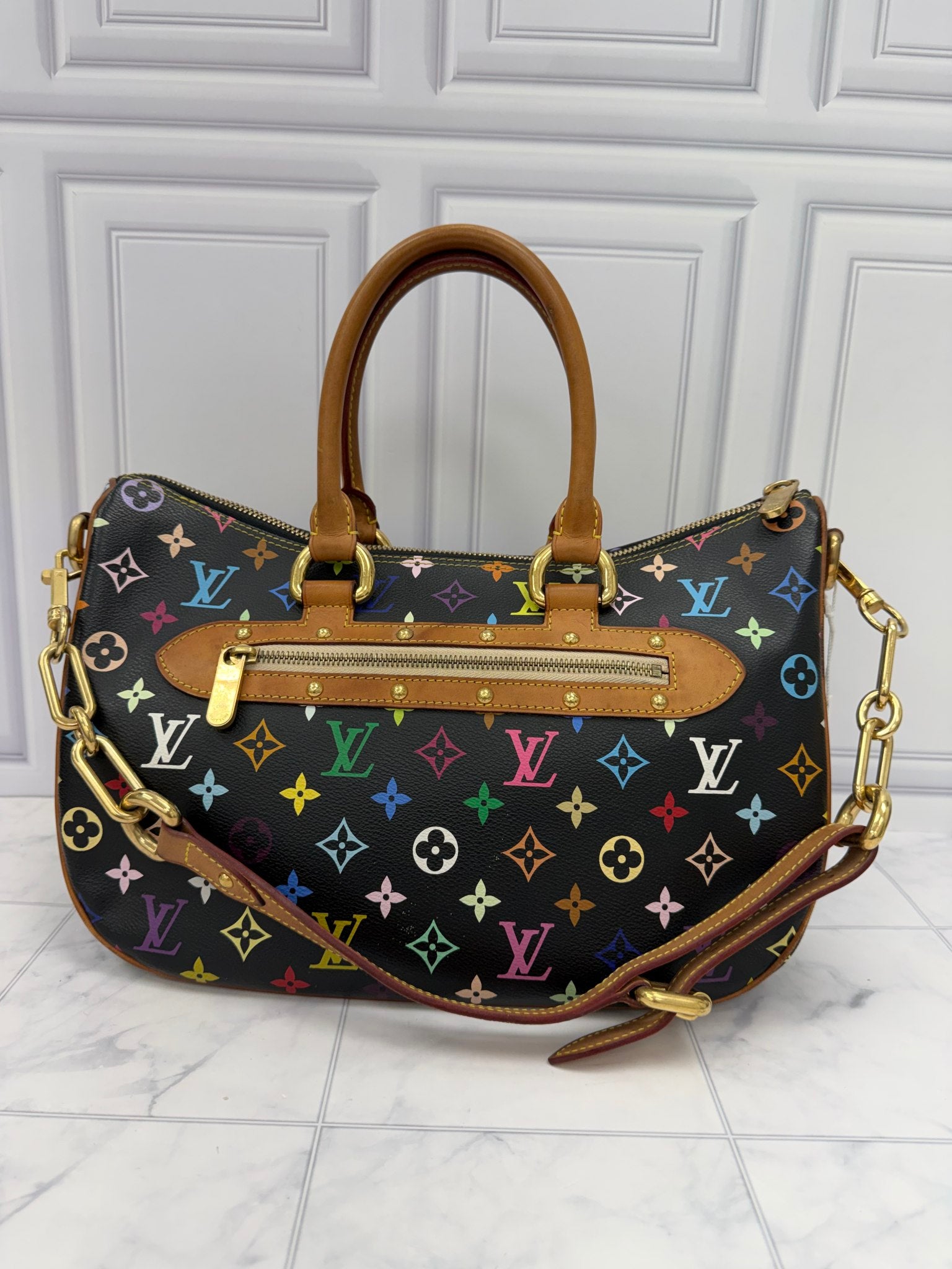 Louis Vuitton Black Multicolor Monogram  Rita Handbag