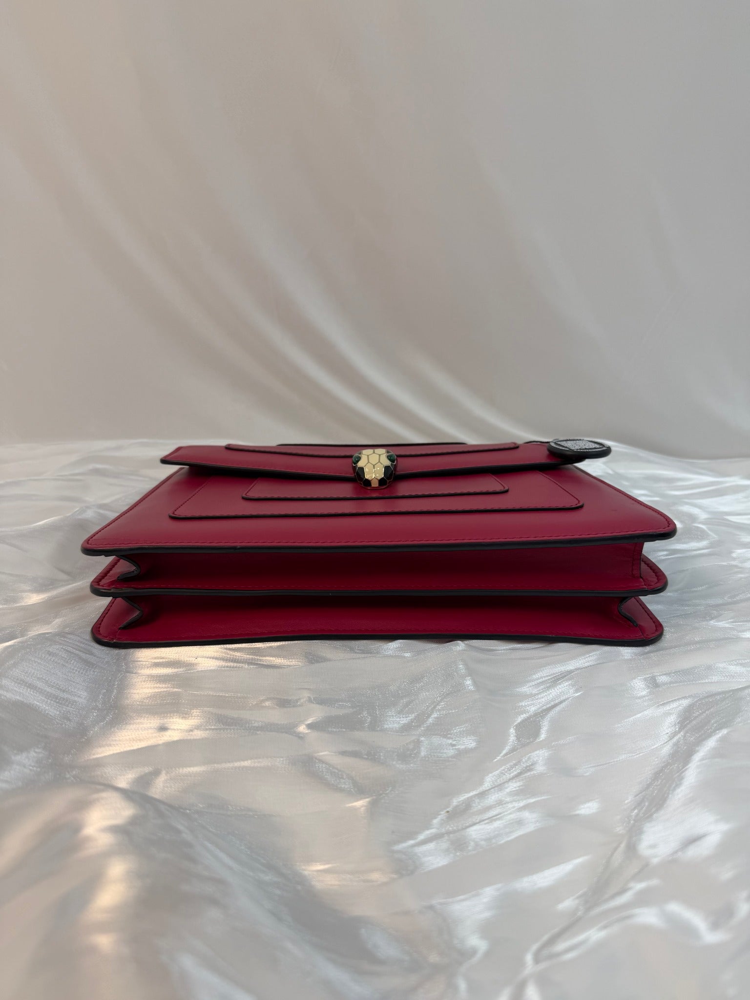 Bvlgari Pink Leather Serpenti Forever Shoulder Bag