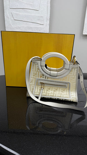 Fendi White & Clear Zucca FF PVC Runway Bag