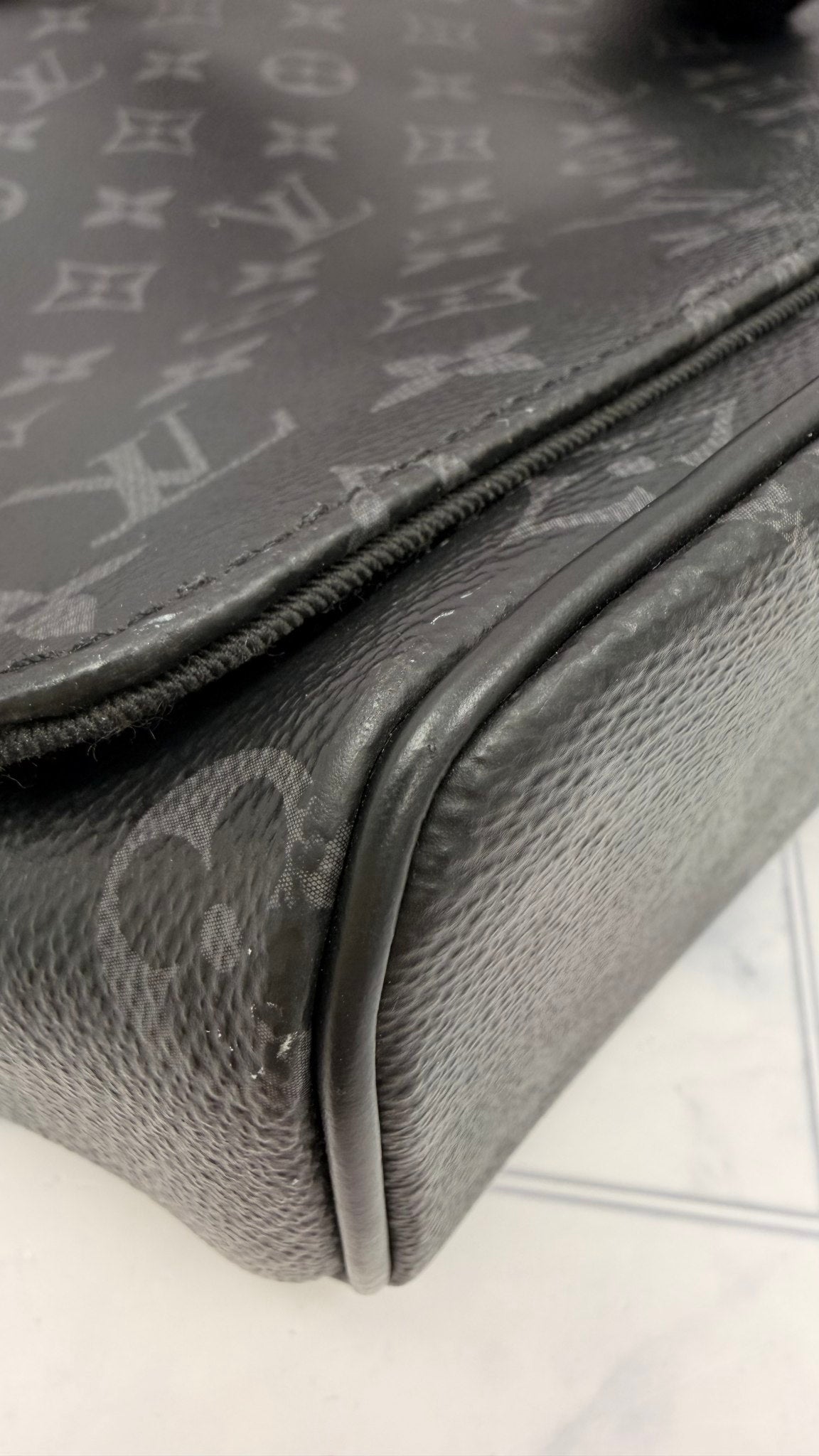Louis Vuitton Black Monogram District PM Messenger Bag