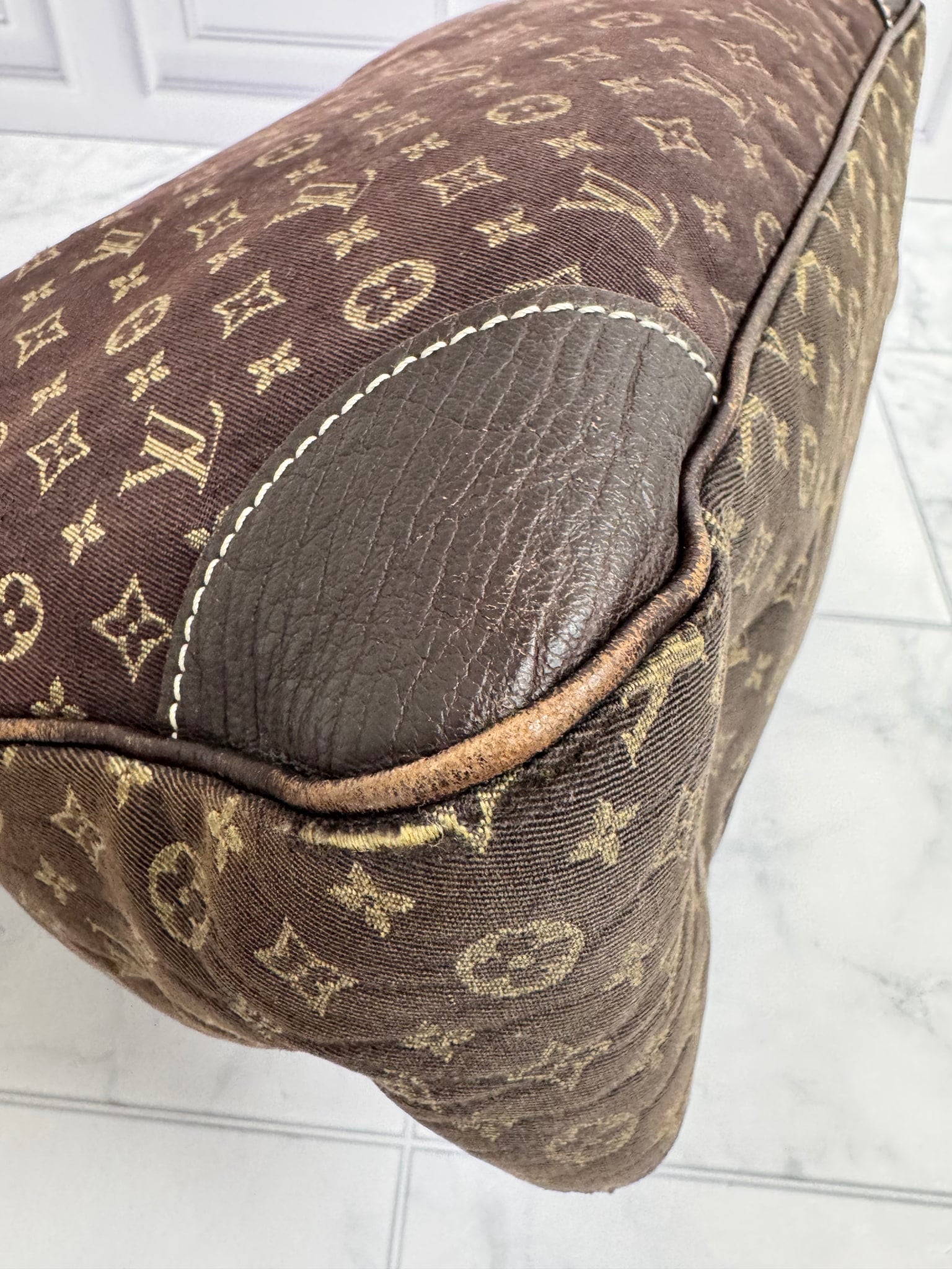 Louis Vuitton Mini Lin Canvas Boulogne Shoulder Bag