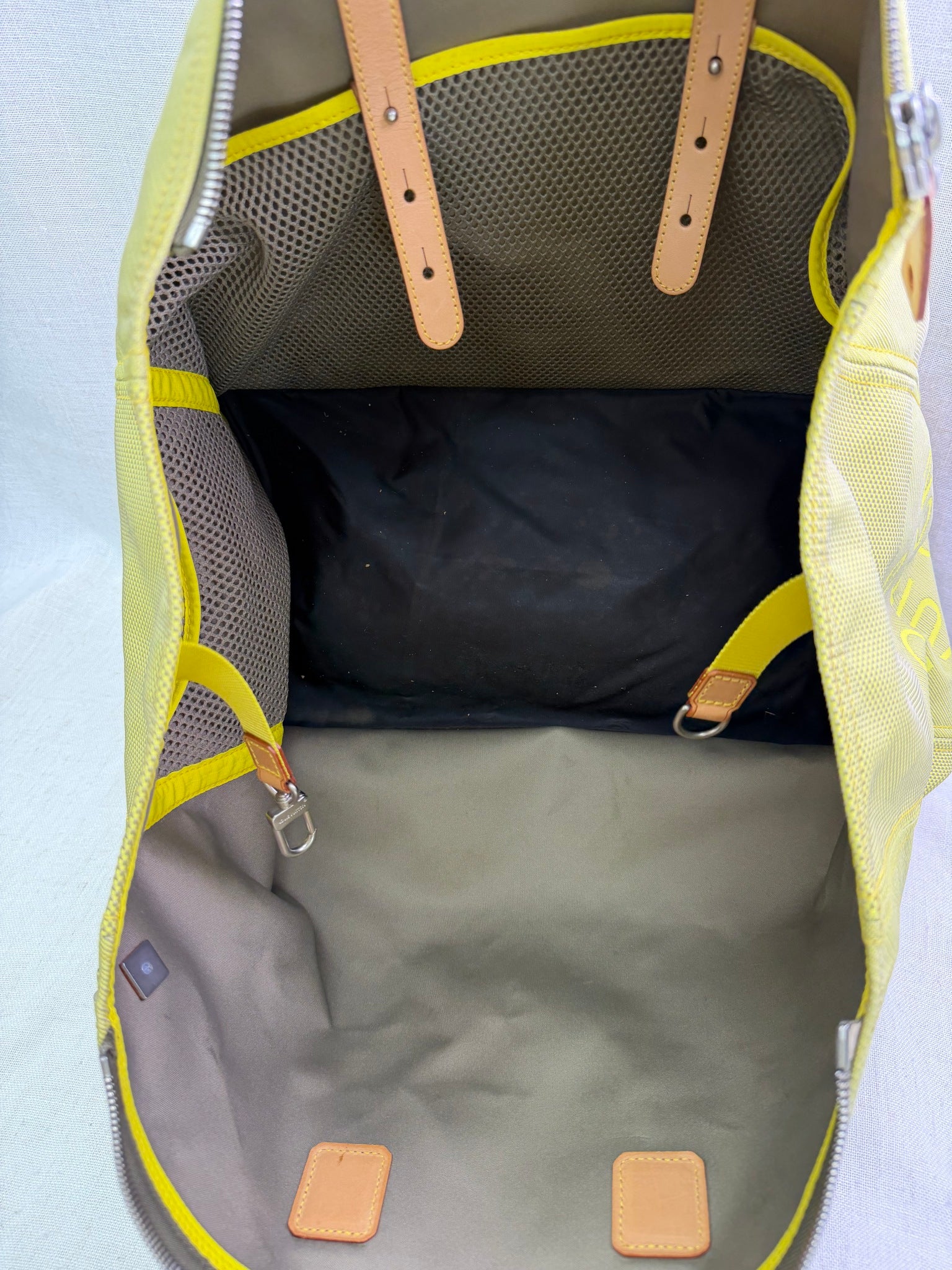 Louis Vuitton Lime Green Damier Geant Southern Cross Sac Sport Tote Bag