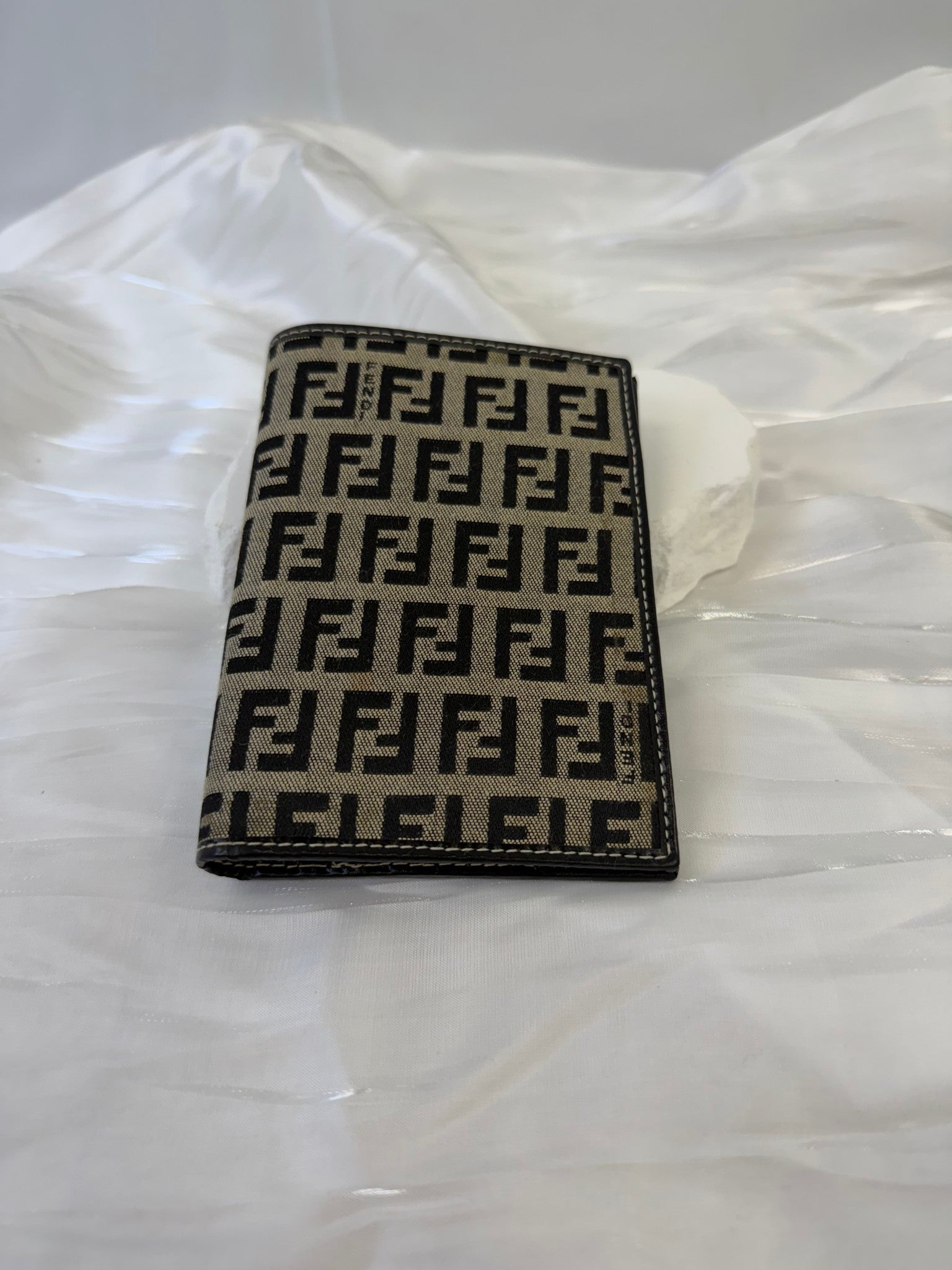 Fendi Black Canvas Zucca Bifold Wallet