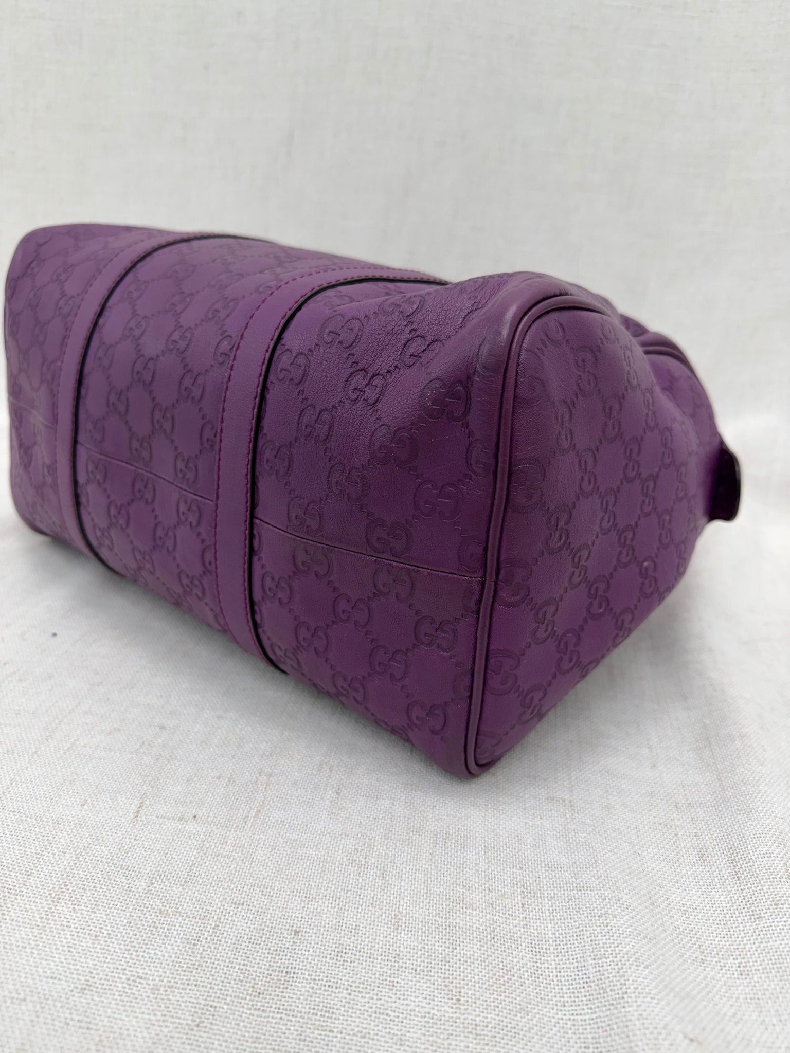 Gucci Purple Guccissima Medium Joy Boston Bag