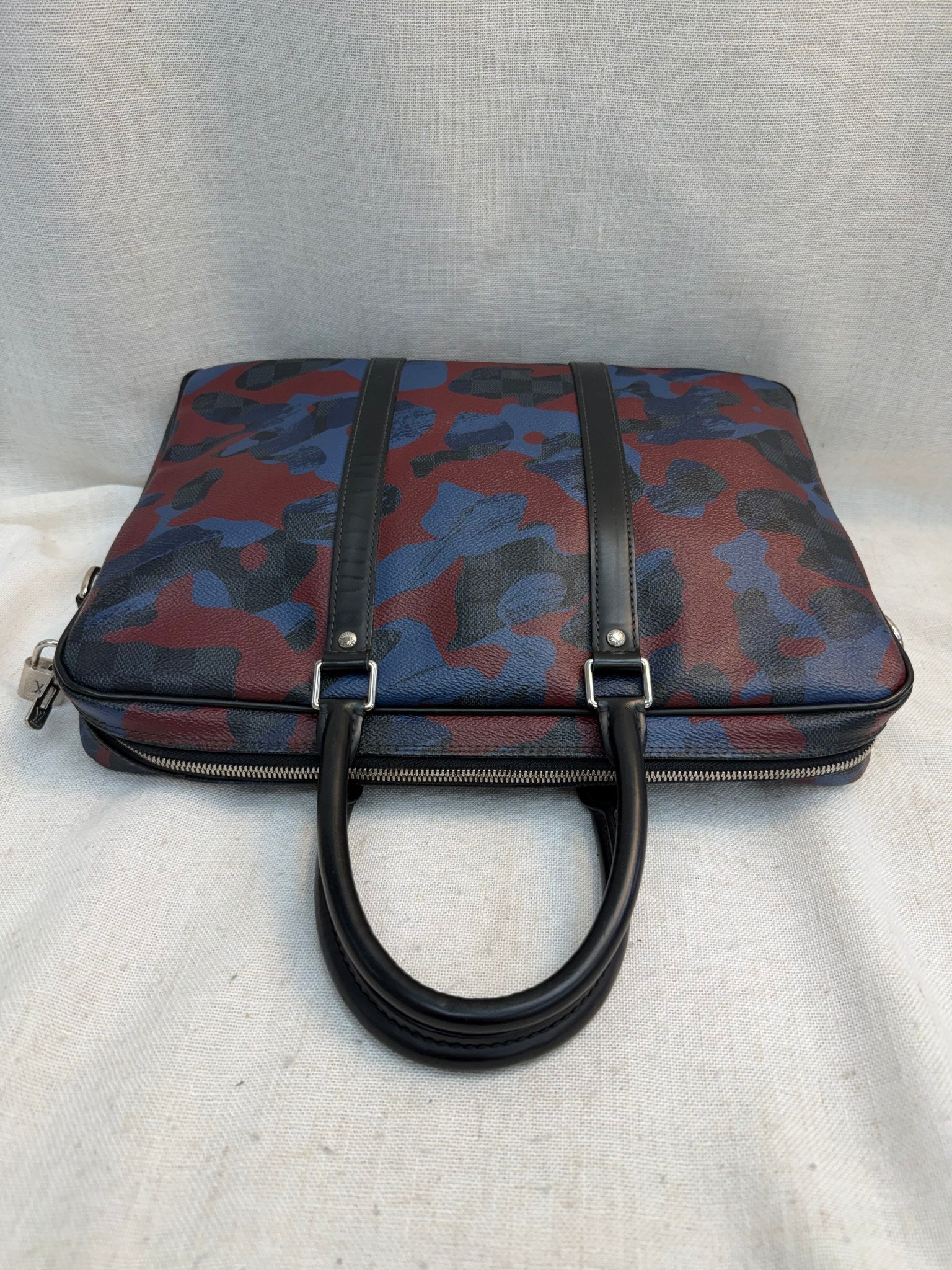 Louis Vuitton Camouflage Damier Colbalt Porte Documents Voyage PM Bag