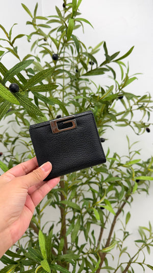 Gucci Black Leather Compact Wallet