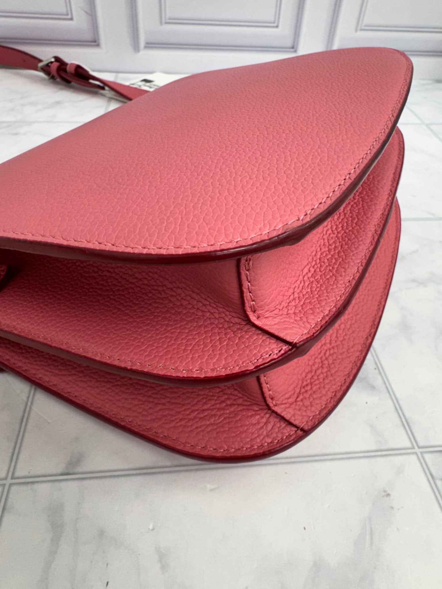 MCM Pink Leather Patricia Crossbody Bag
