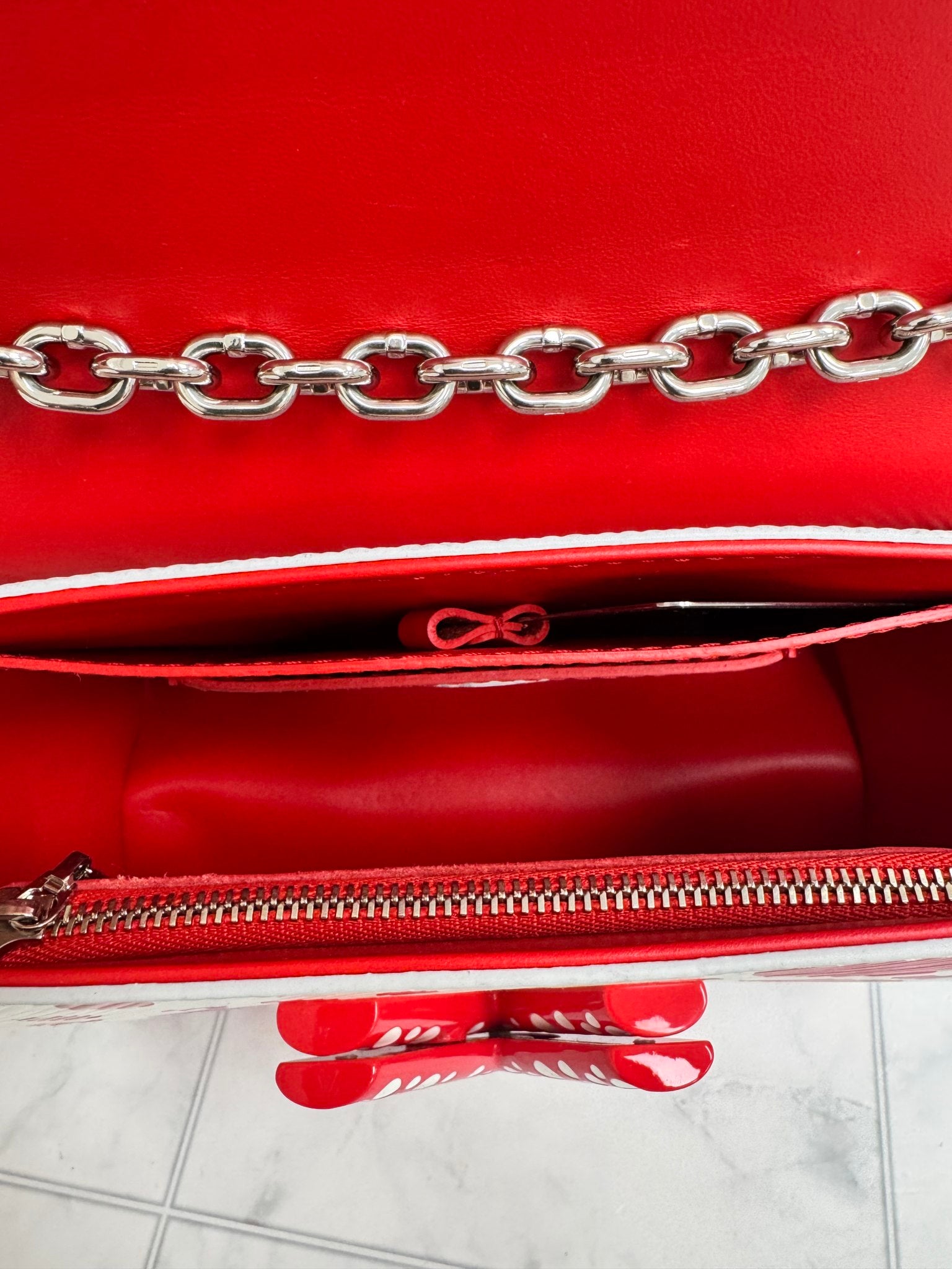 LIKE NEW - Louis Vuitton Red Dots Kusama Twist PM