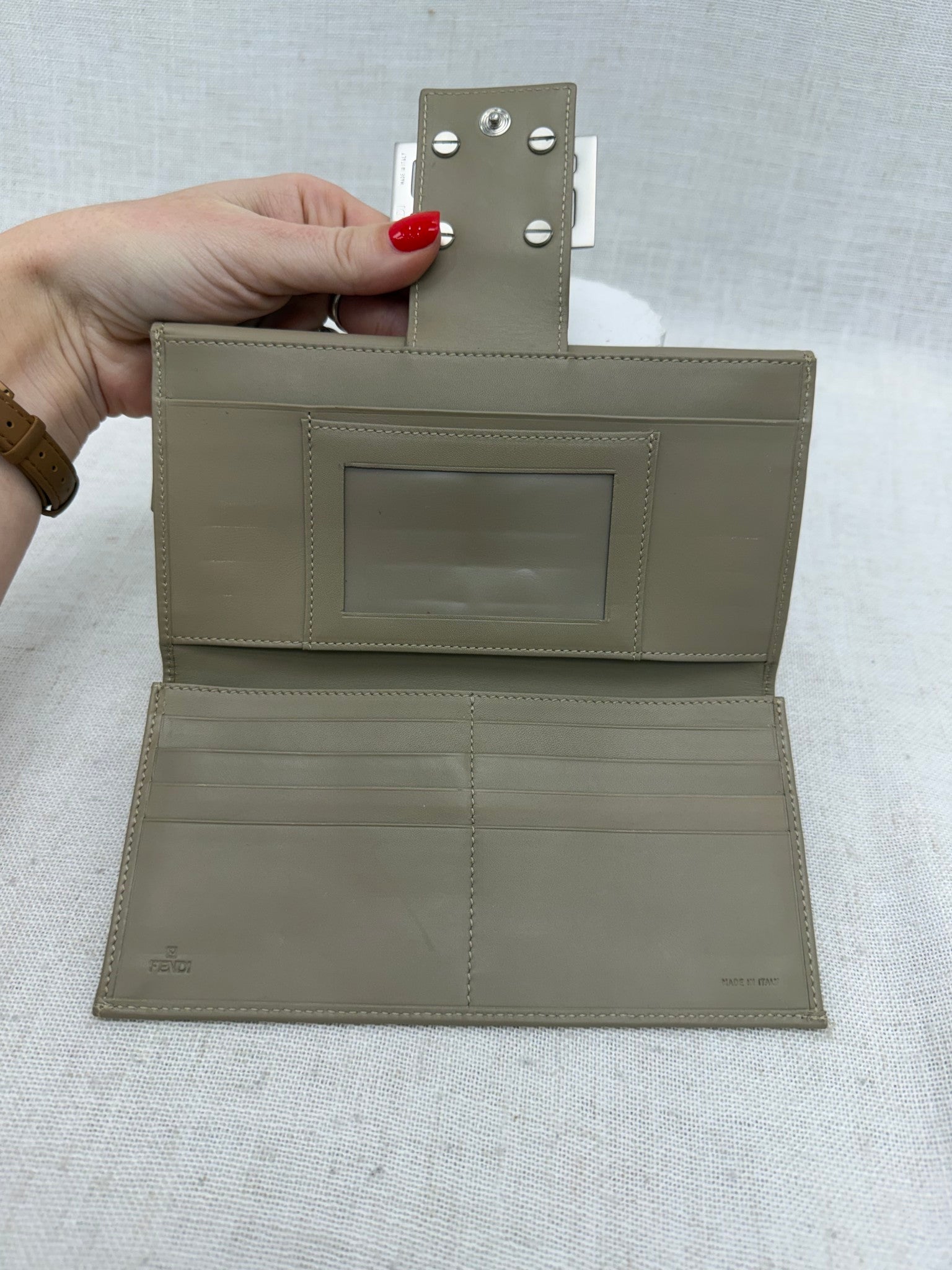 Fendi Beige Zucca Canvas Long Wallet